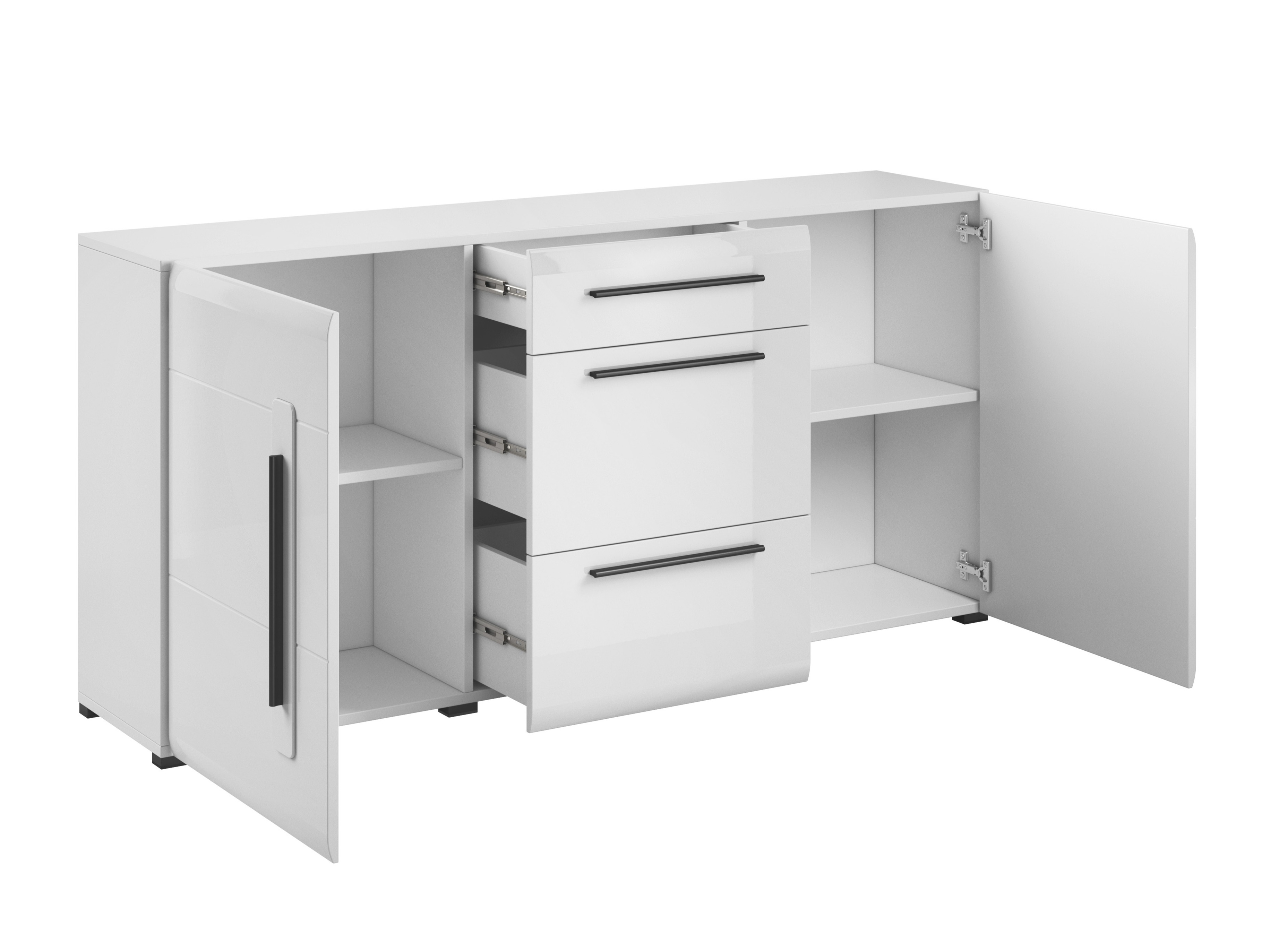 Komoda Ophsalu 108 (Belo + Sjajno belo)