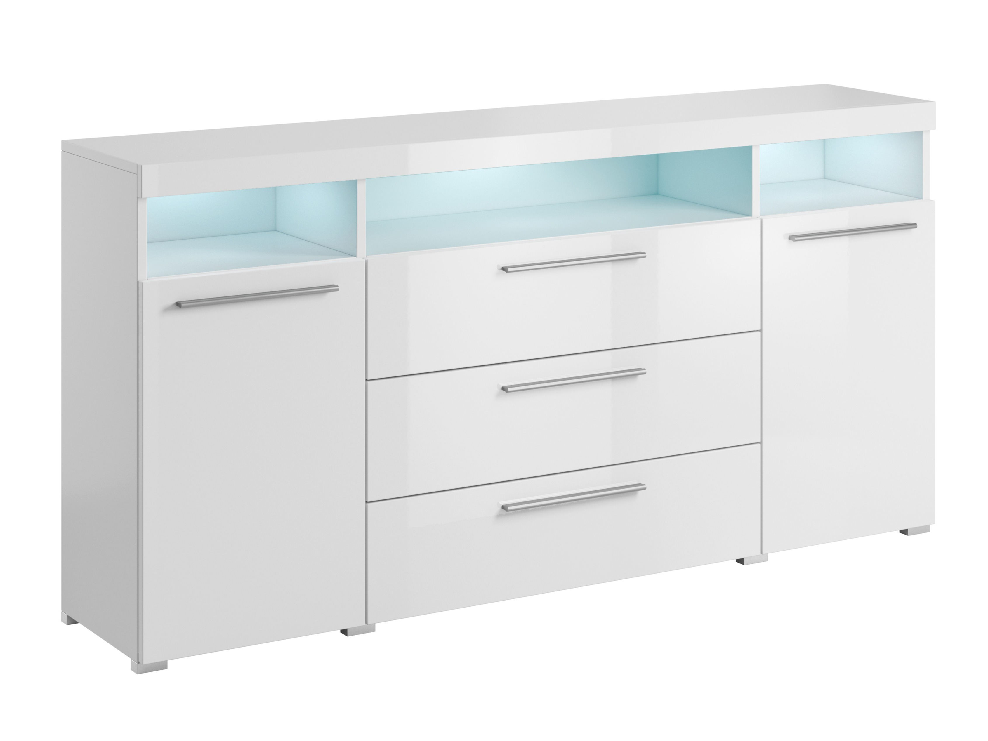 Komoda Torvire 109 (Belo + Sjajno belo)