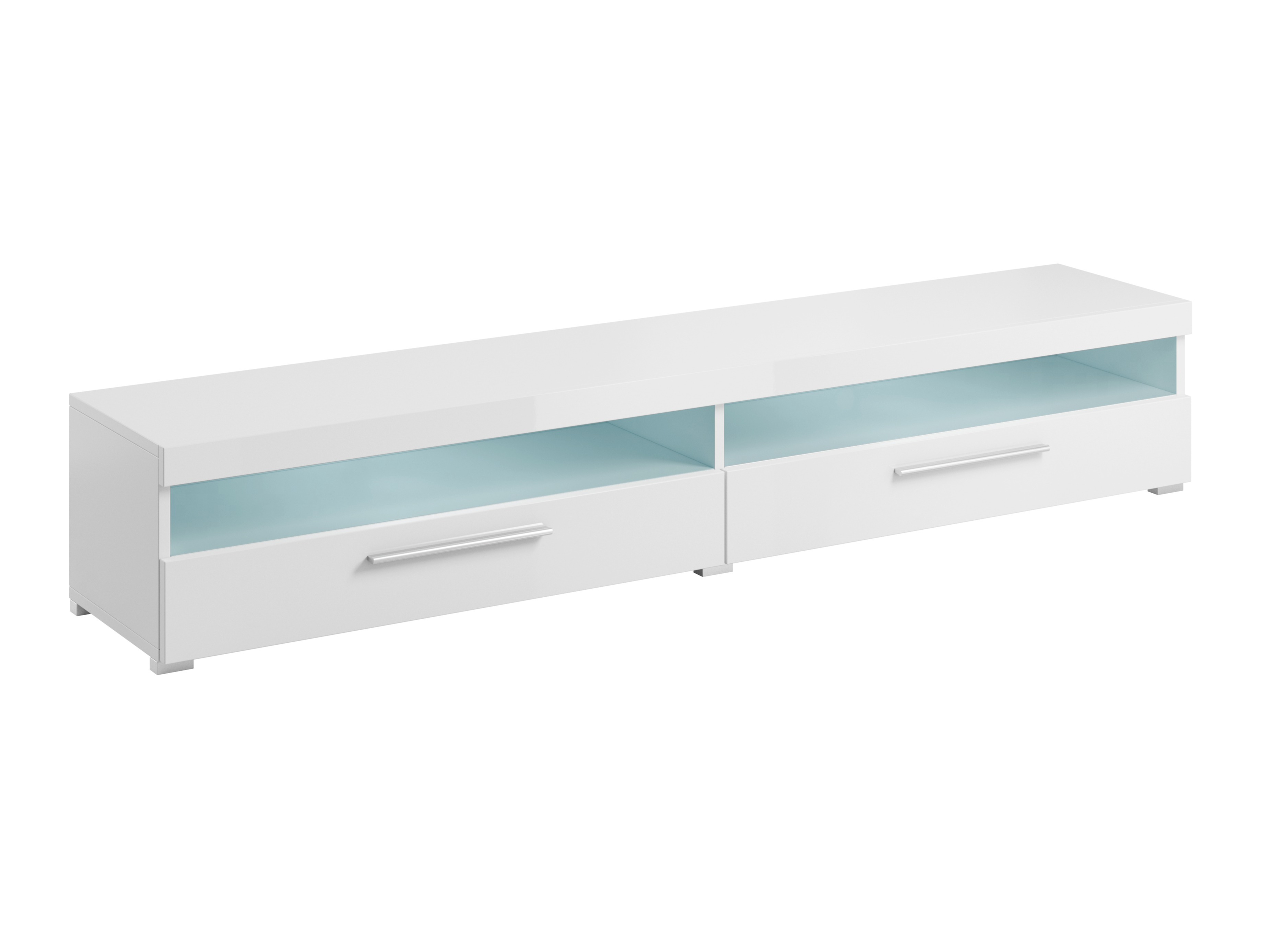TV komoda Torvire 111 (Belo + Sjajno belo)