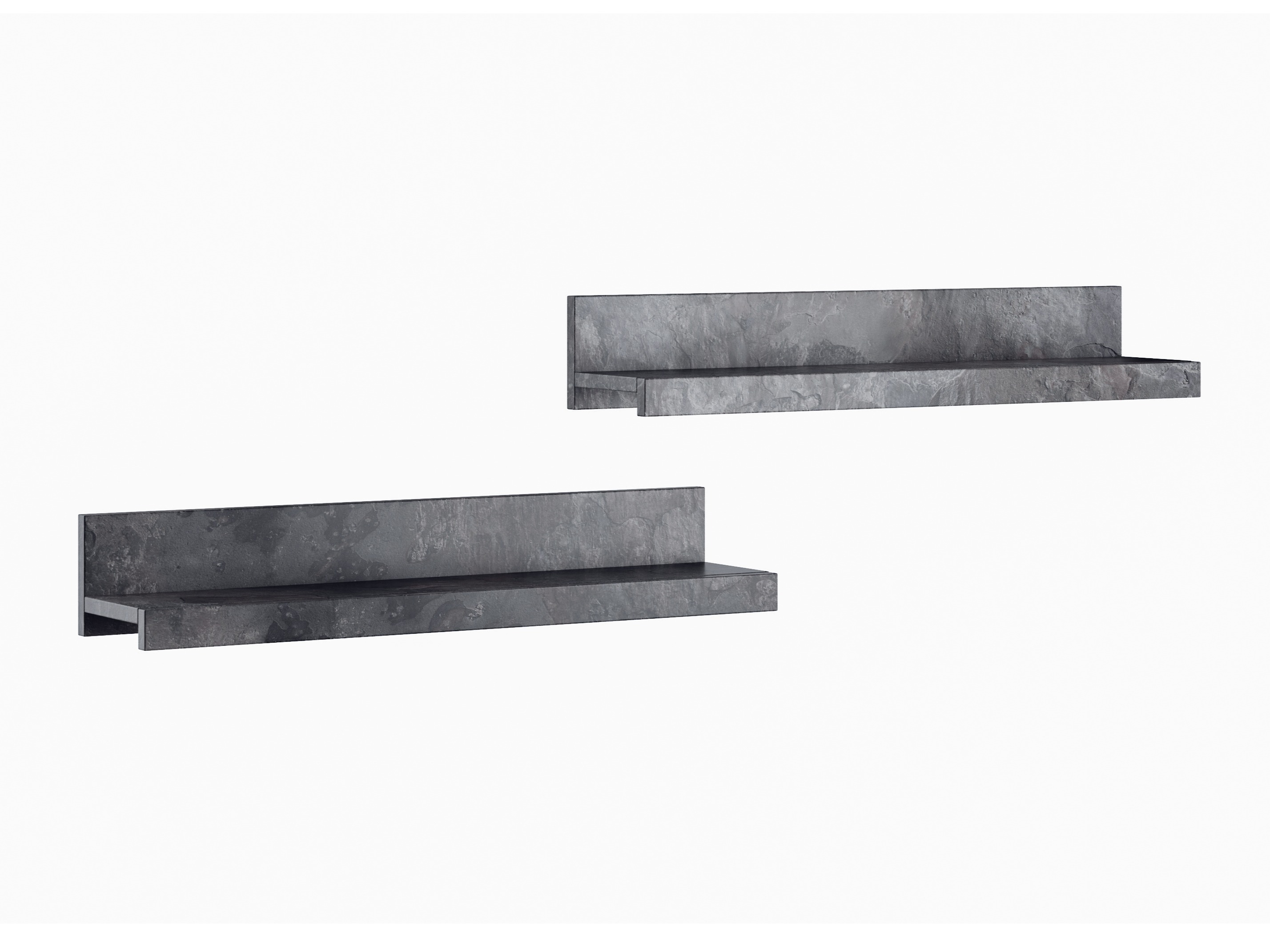 Zidni set polica Torvire 105 (Tamni beton)