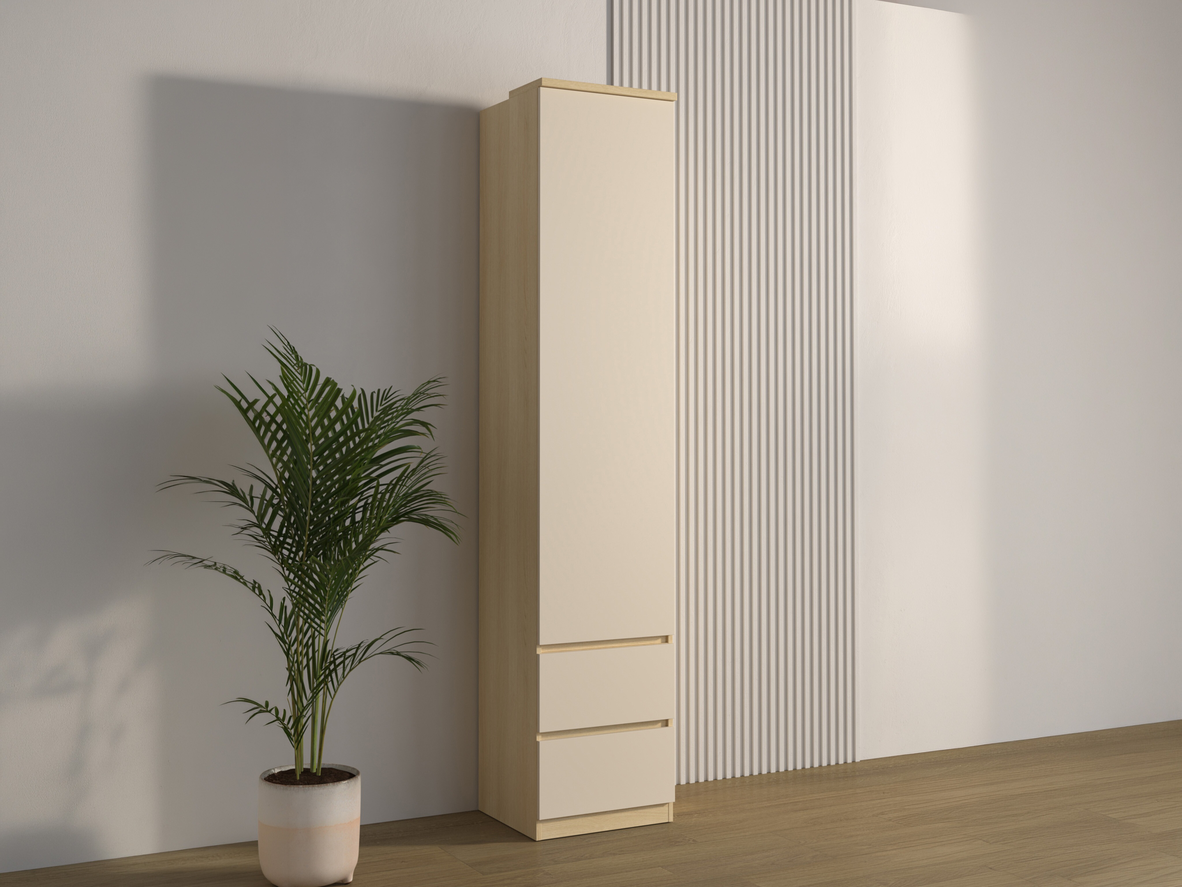 Polica Nolcala 115 (Hrast + Bež)