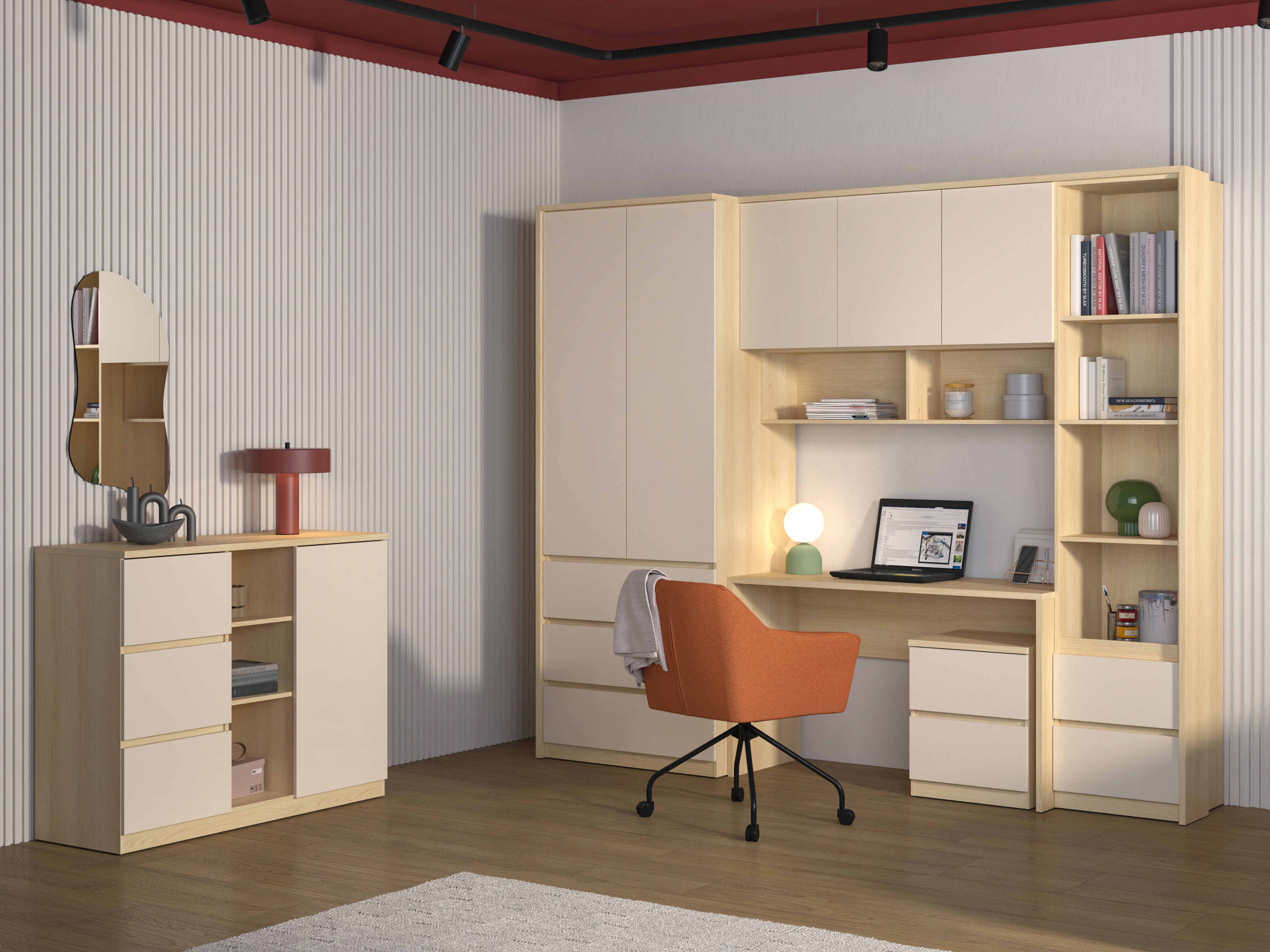 Set nameštaja Nolcala 122 (Hrast + Bež)