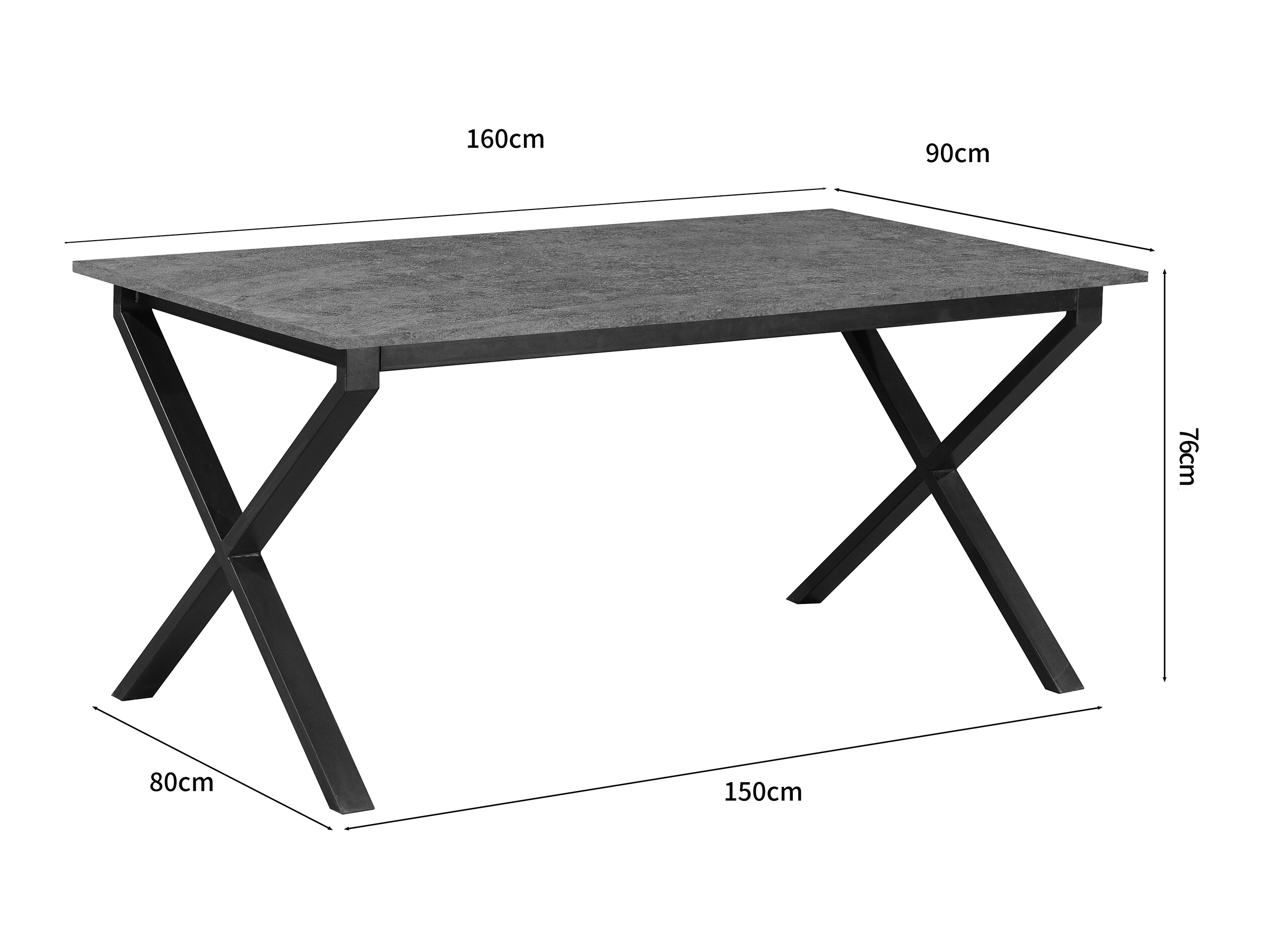 Sto Denton 1555 (Crno + Beton)