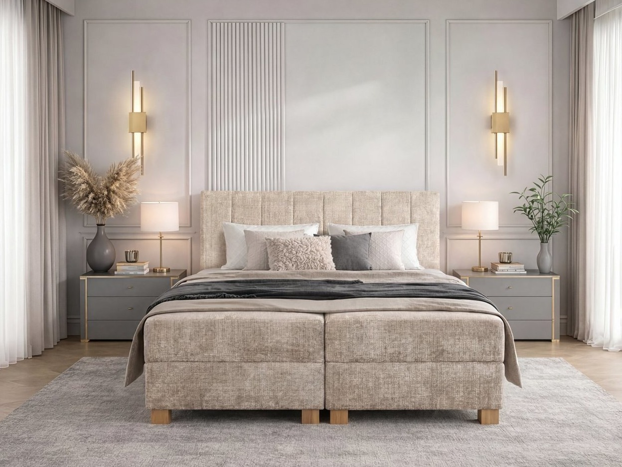 Boxspring krevet Houston 2119 (Bež)