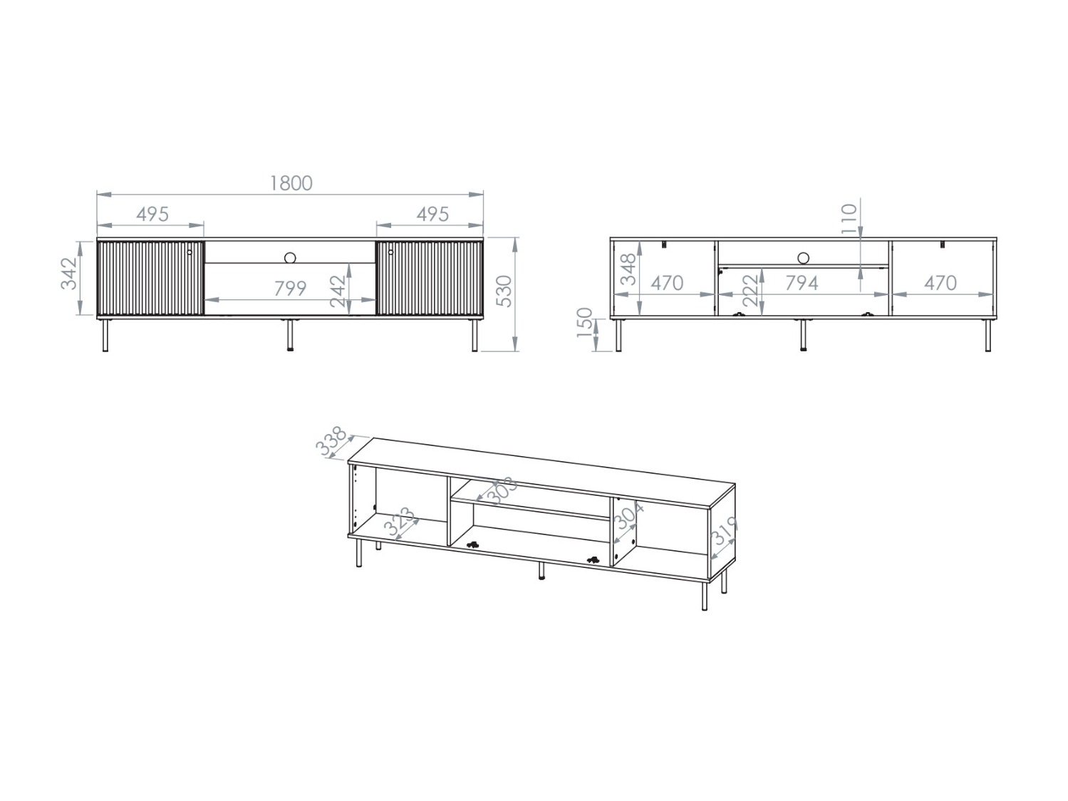 TV komoda Marmeli 128