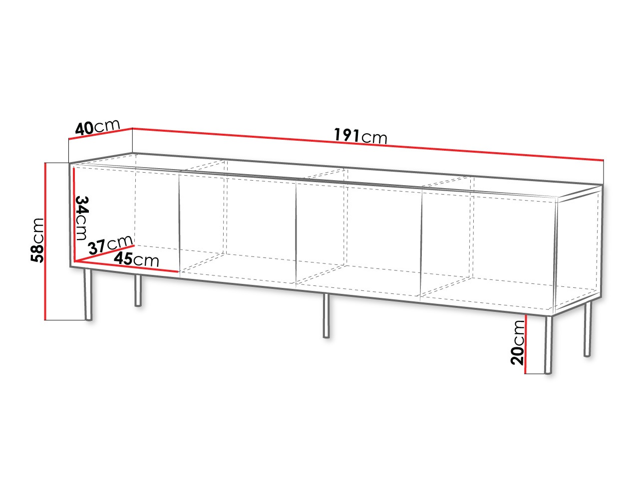 TV komoda Morbala 102