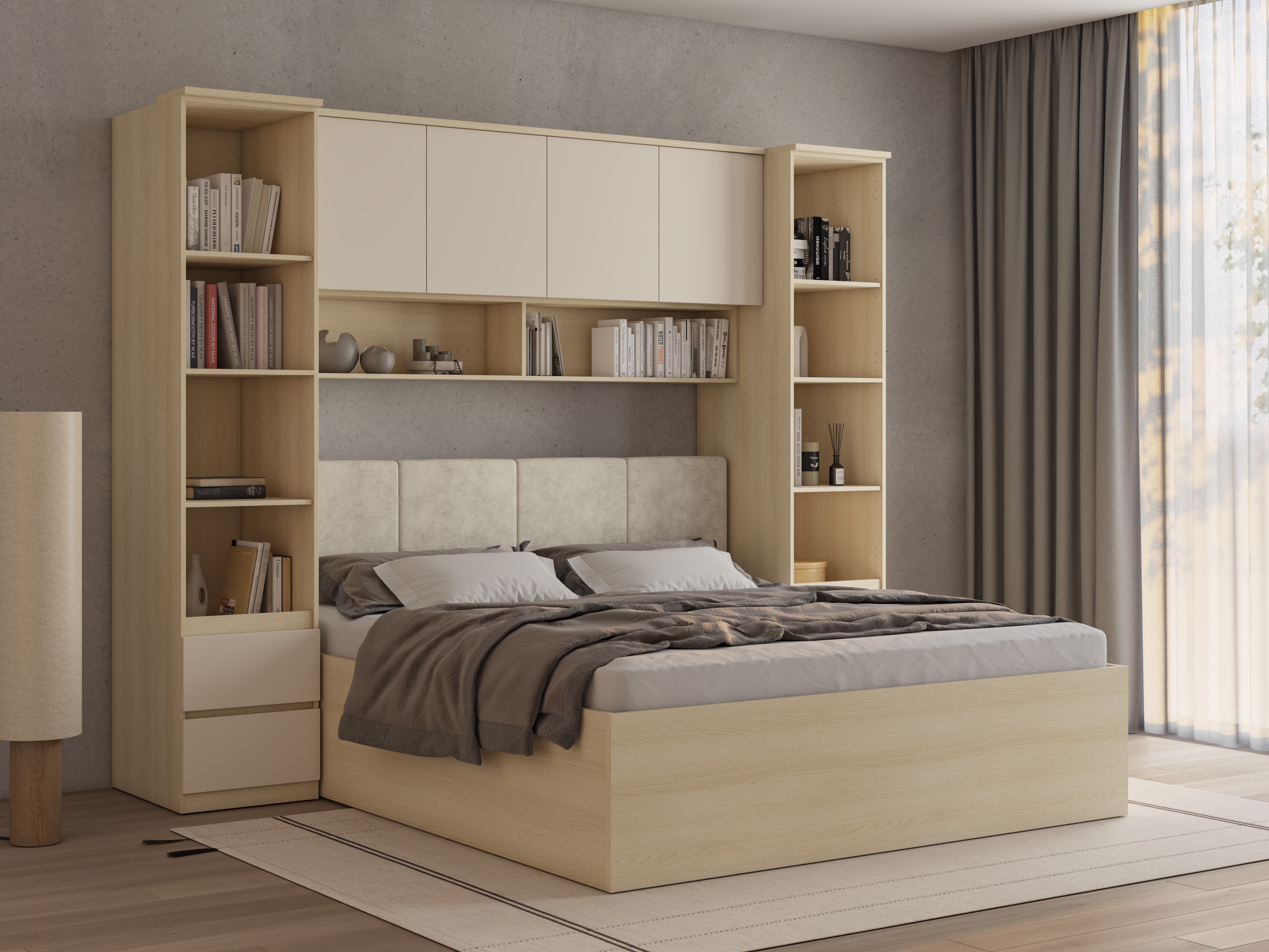 Set spavaća soba Nolcala 124 (Hrast + Bež)