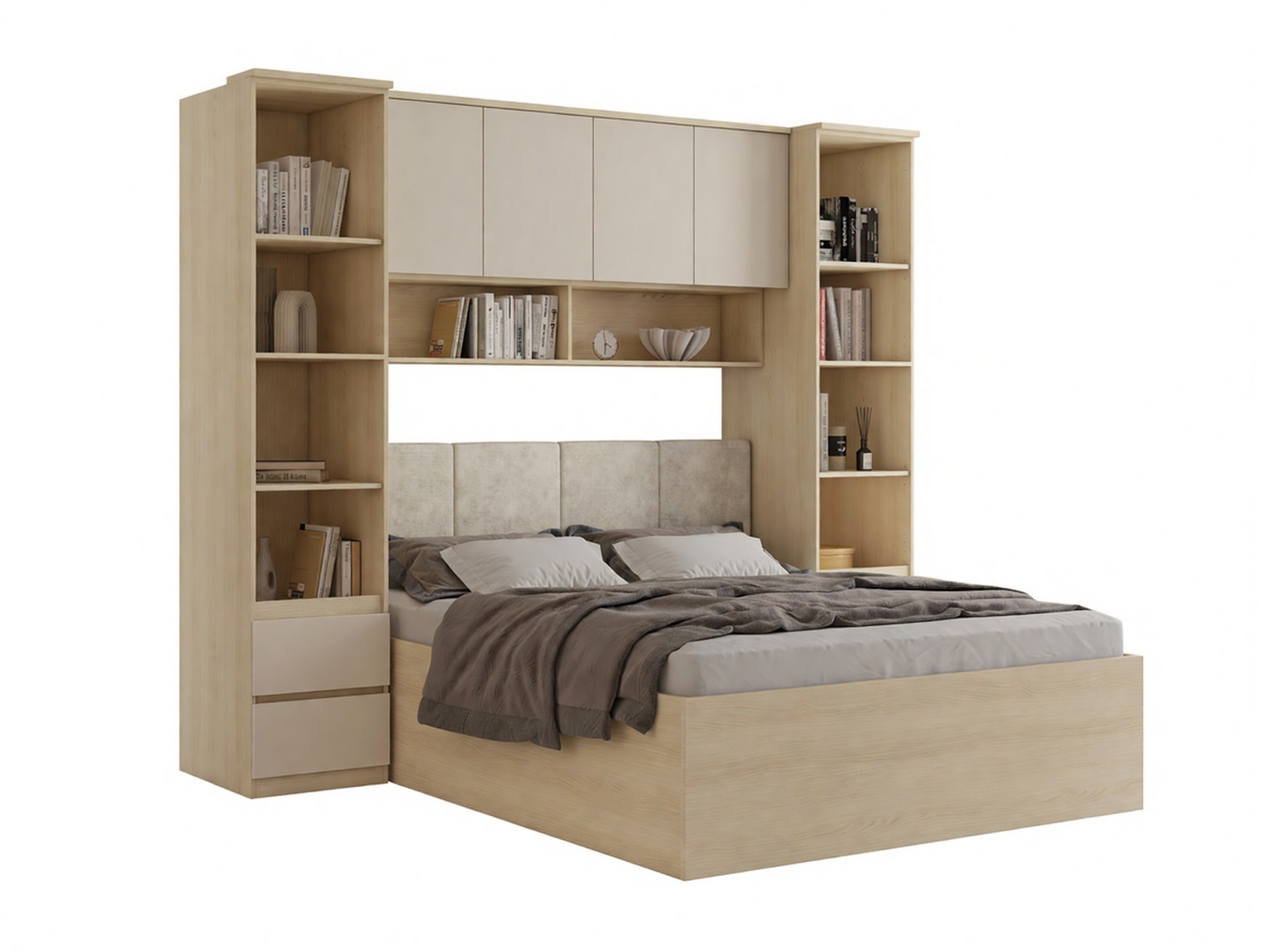 Set spavaća soba Nolcala 124 (Hrast + Bež)