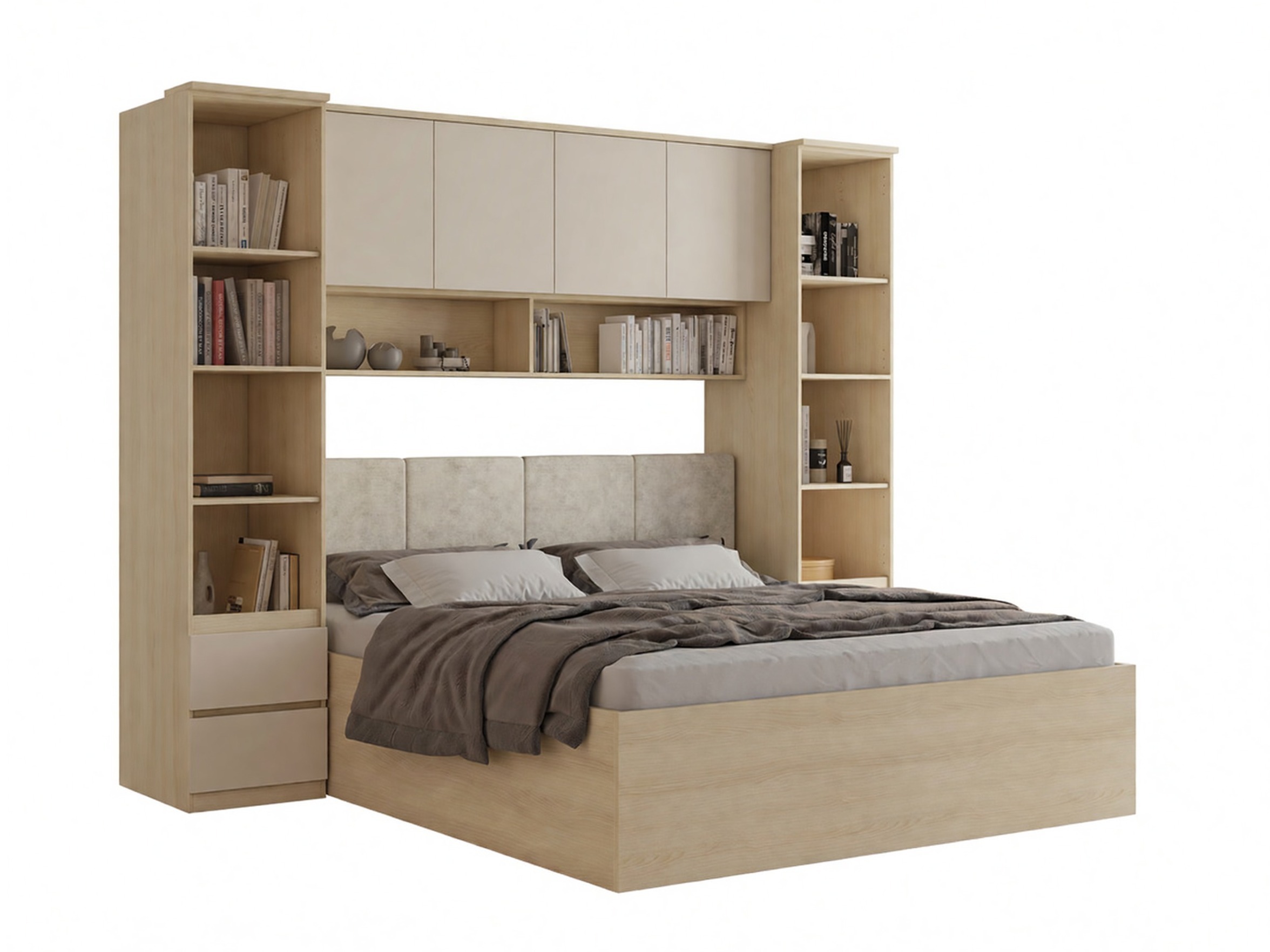 Set spavaća soba Nolcala 124 (Hrast + Bež)