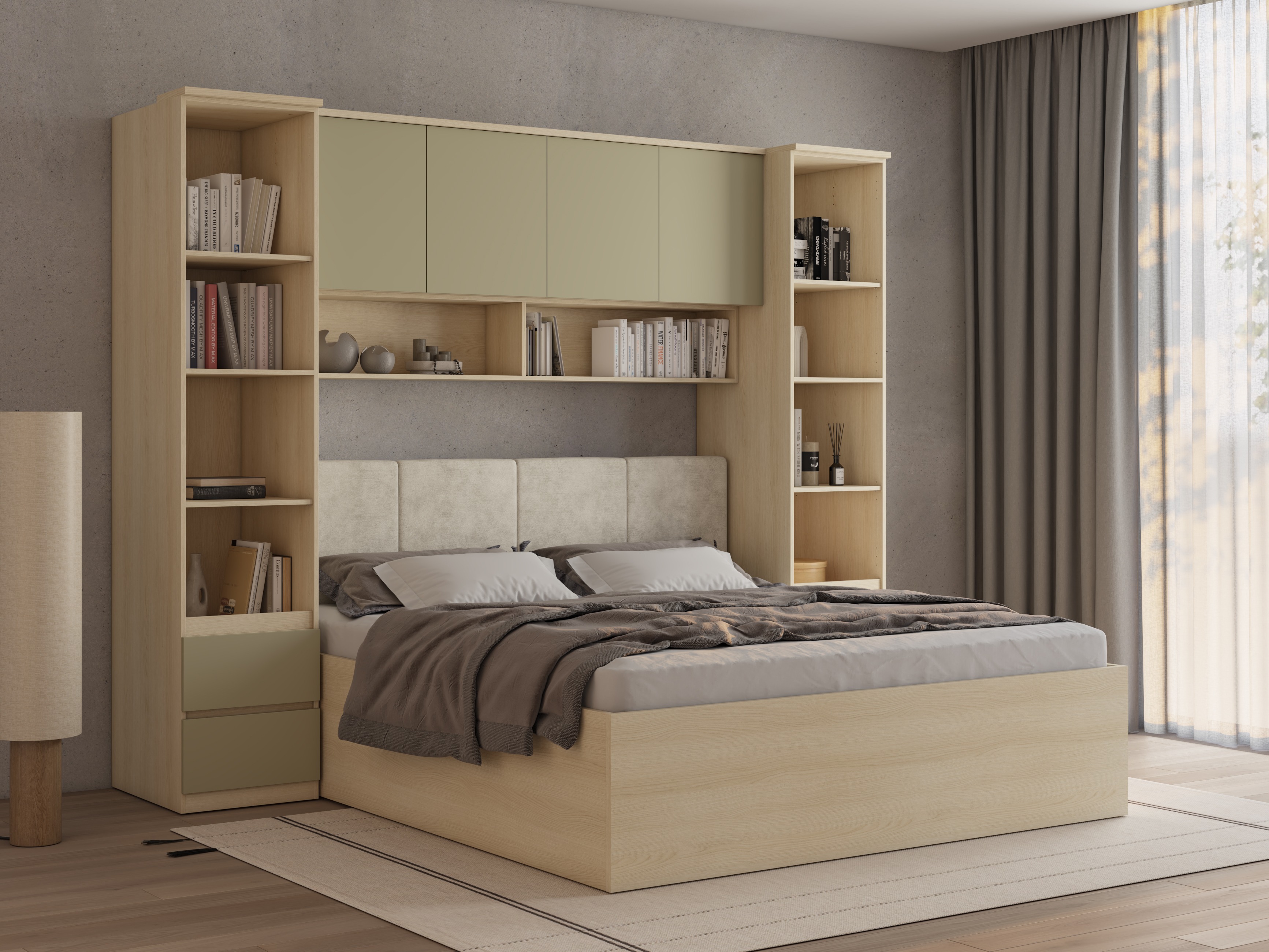 Set spavaća soba Nolcala 124 (Hrast + Eukaliptus)