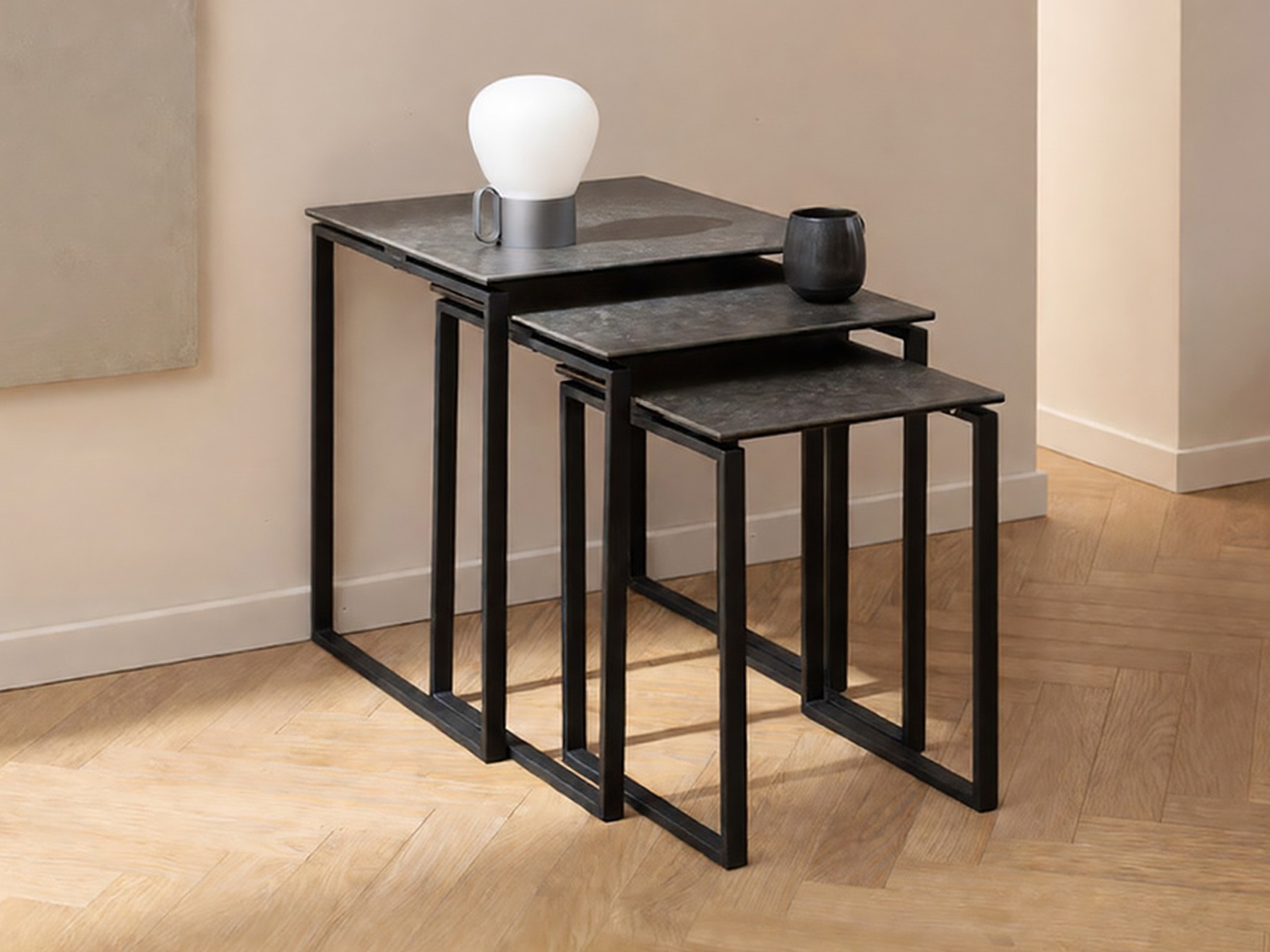 Set pomoćnih stočića Norsica 406 (Crno)