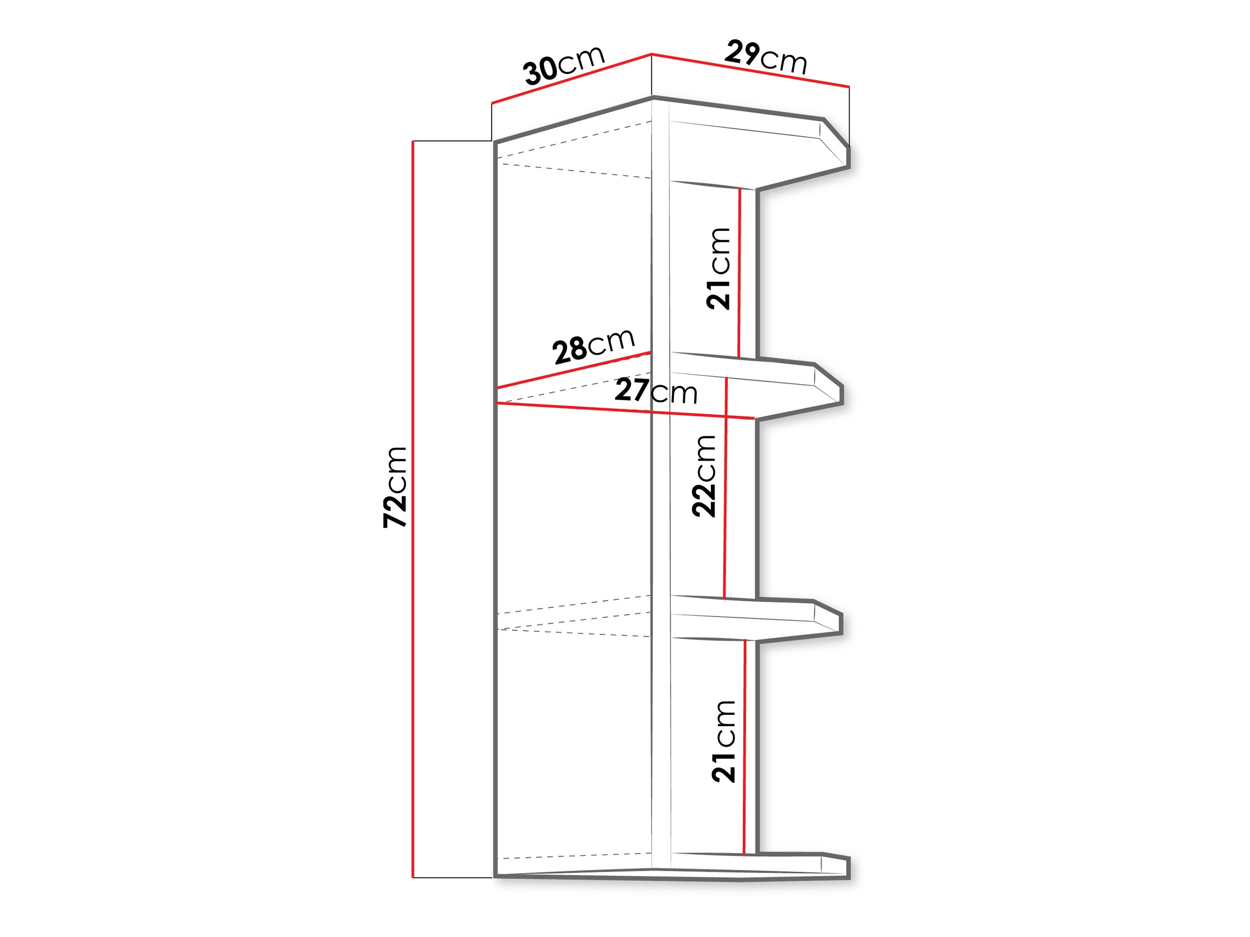 Zidna polica Sole 109