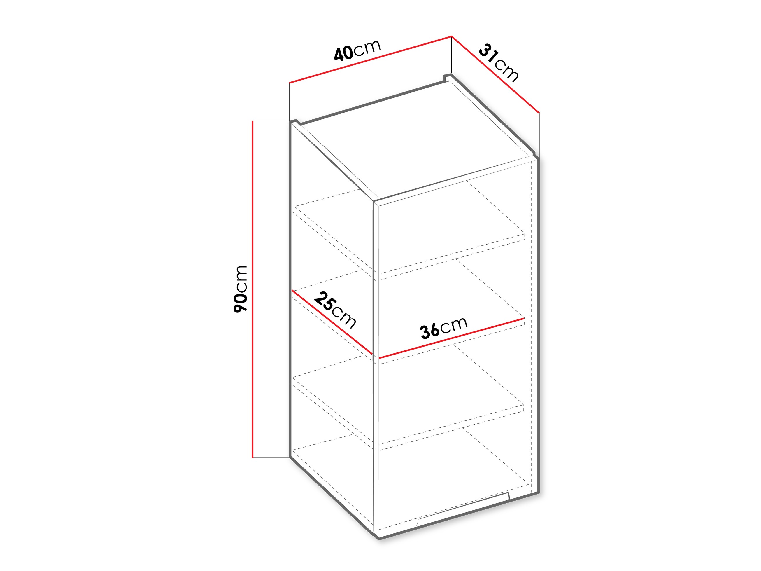 Modularni zidni ormarić Sole 118