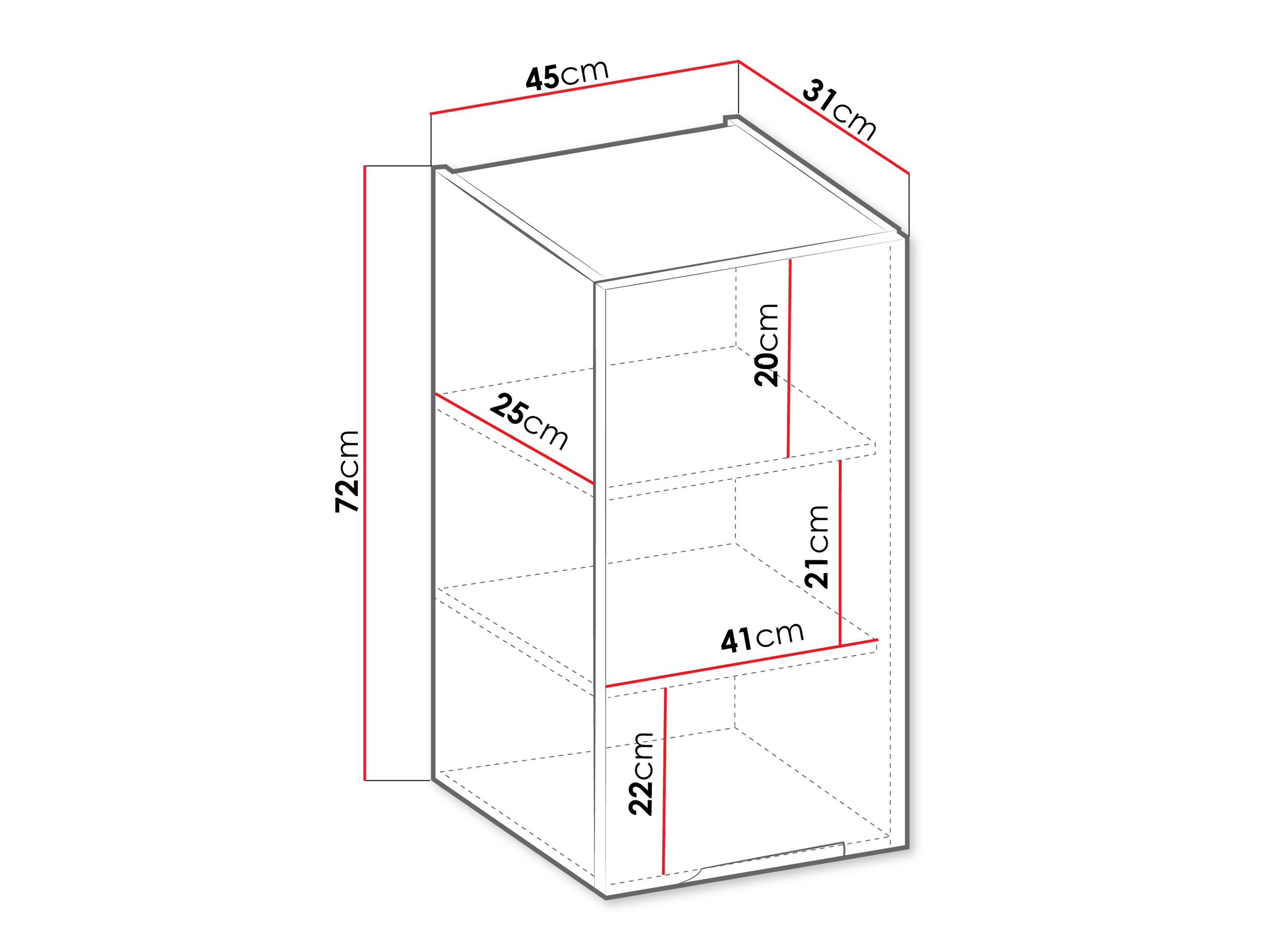 Modularni zidni ormarić Sole 119
