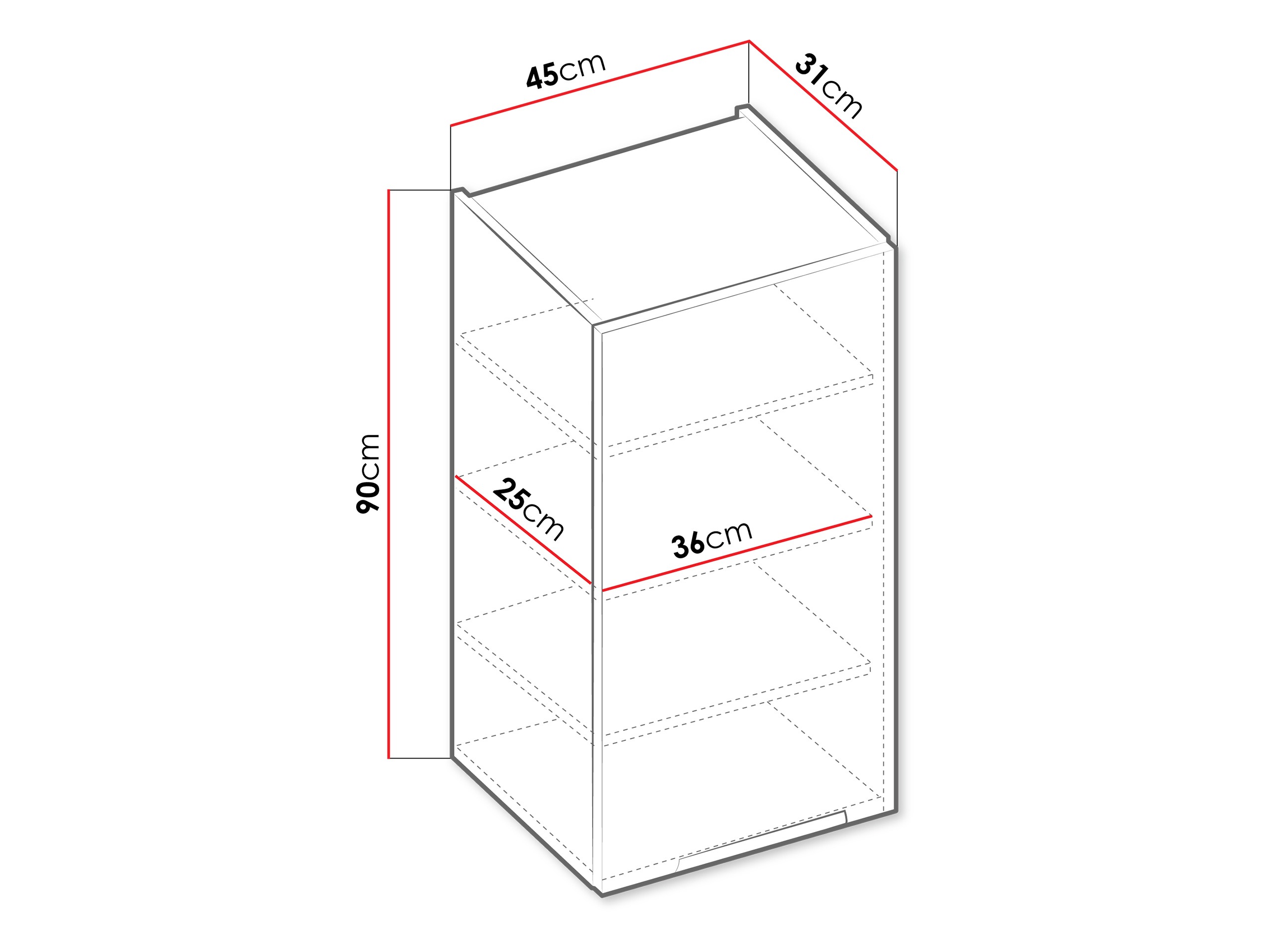 Modularni zidni ormarić Sole 120