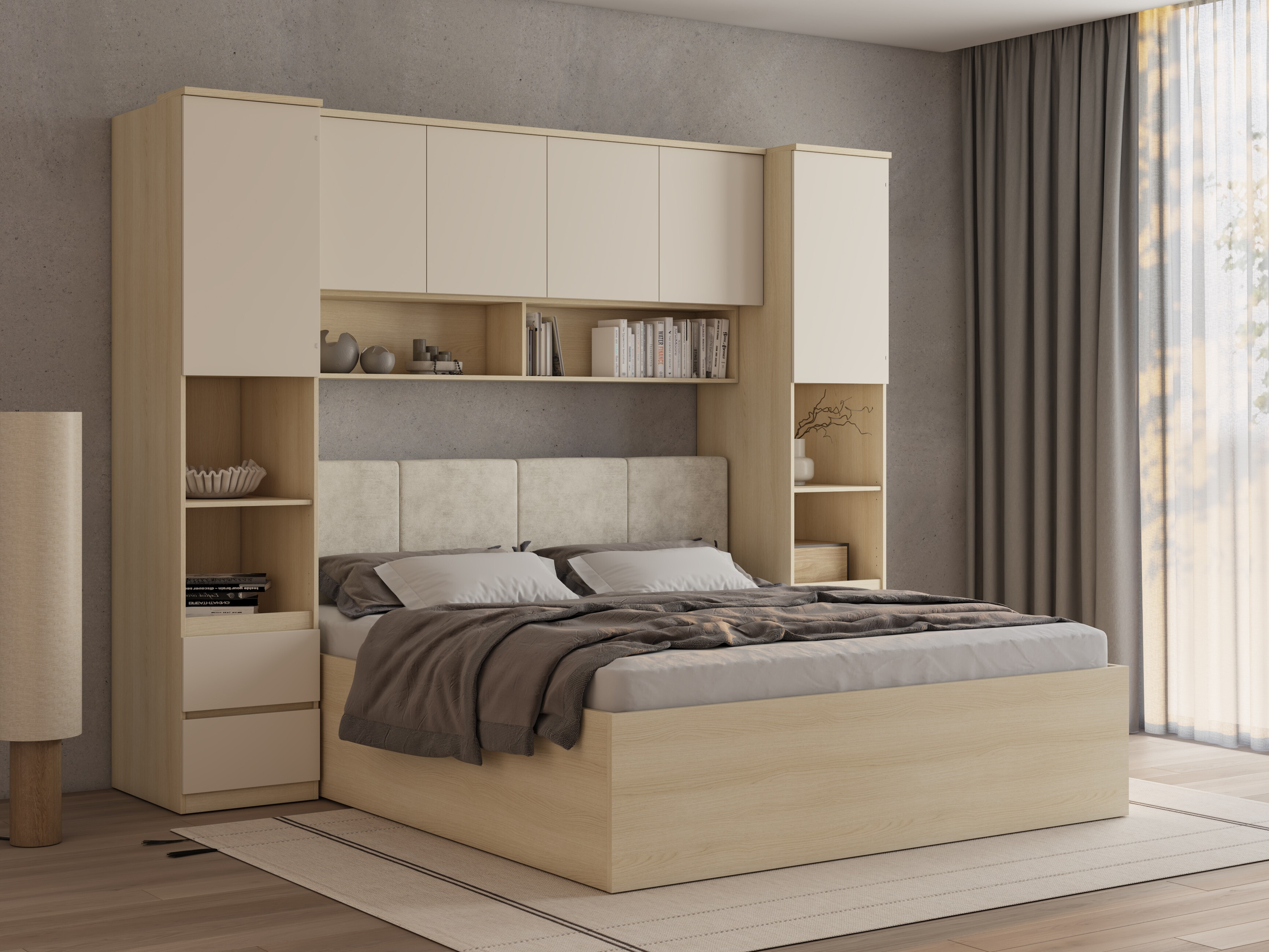 Set spavaća soba Nolcala 126 (Hrast + Bež)