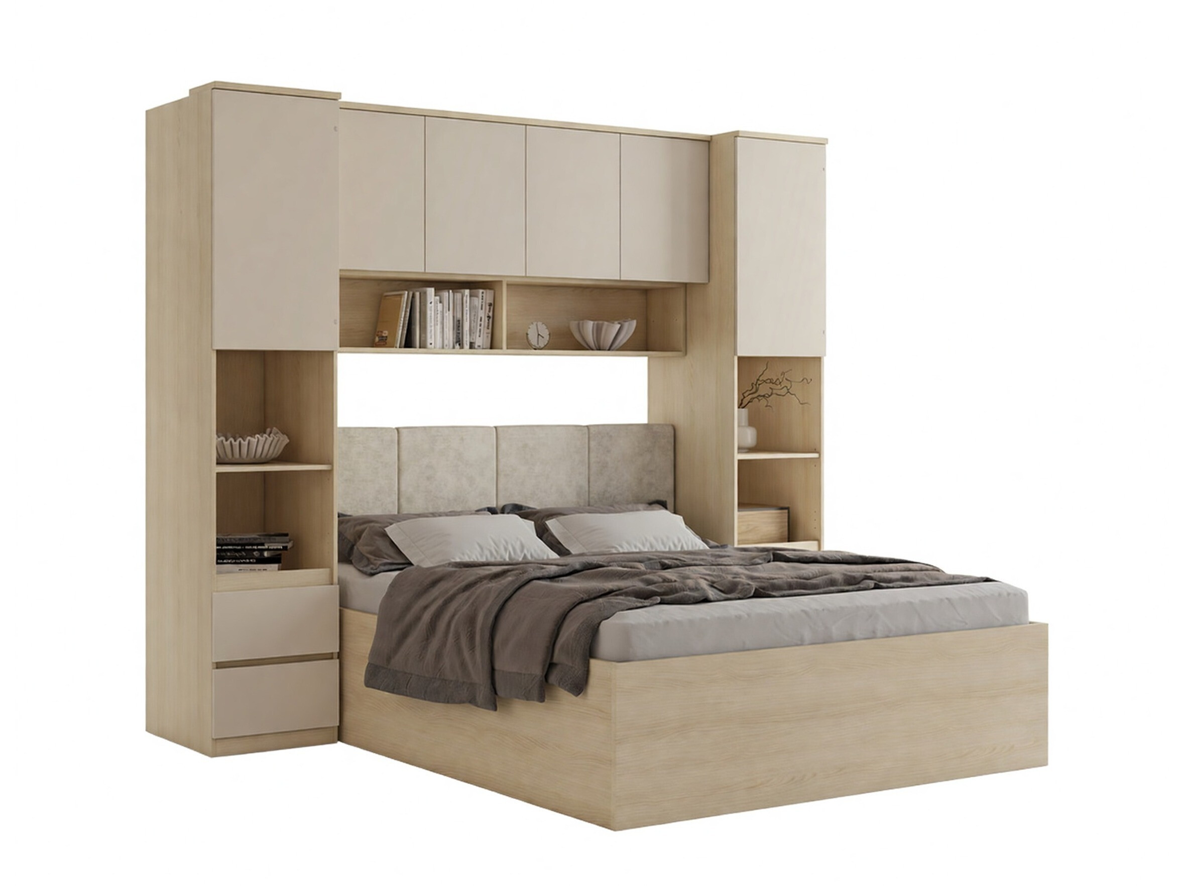 Set spavaća soba Nolcala 126 (Hrast + Bež)