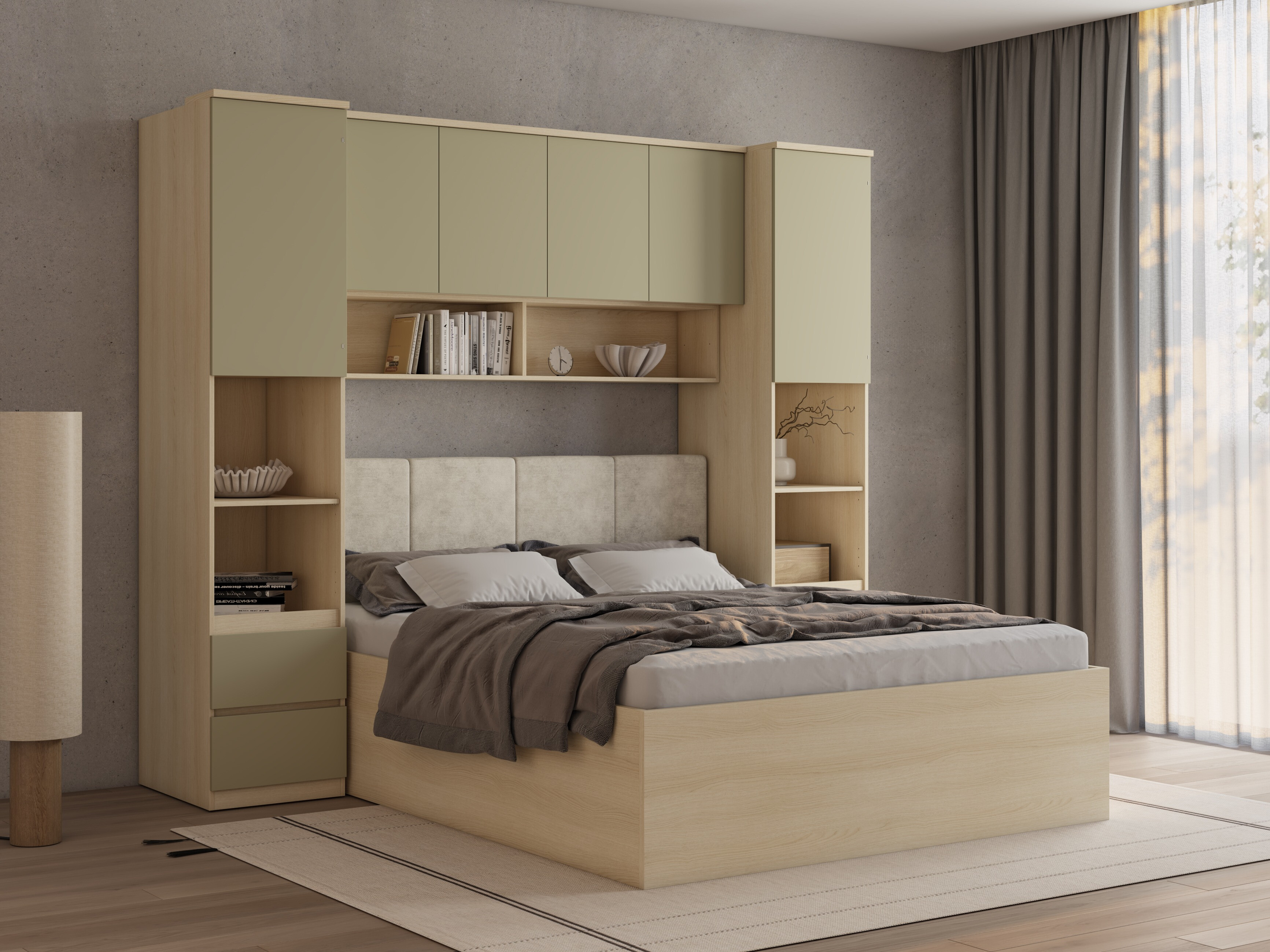 Set spavaća soba Nolcala 126 (Hrast + Eukaliptus)