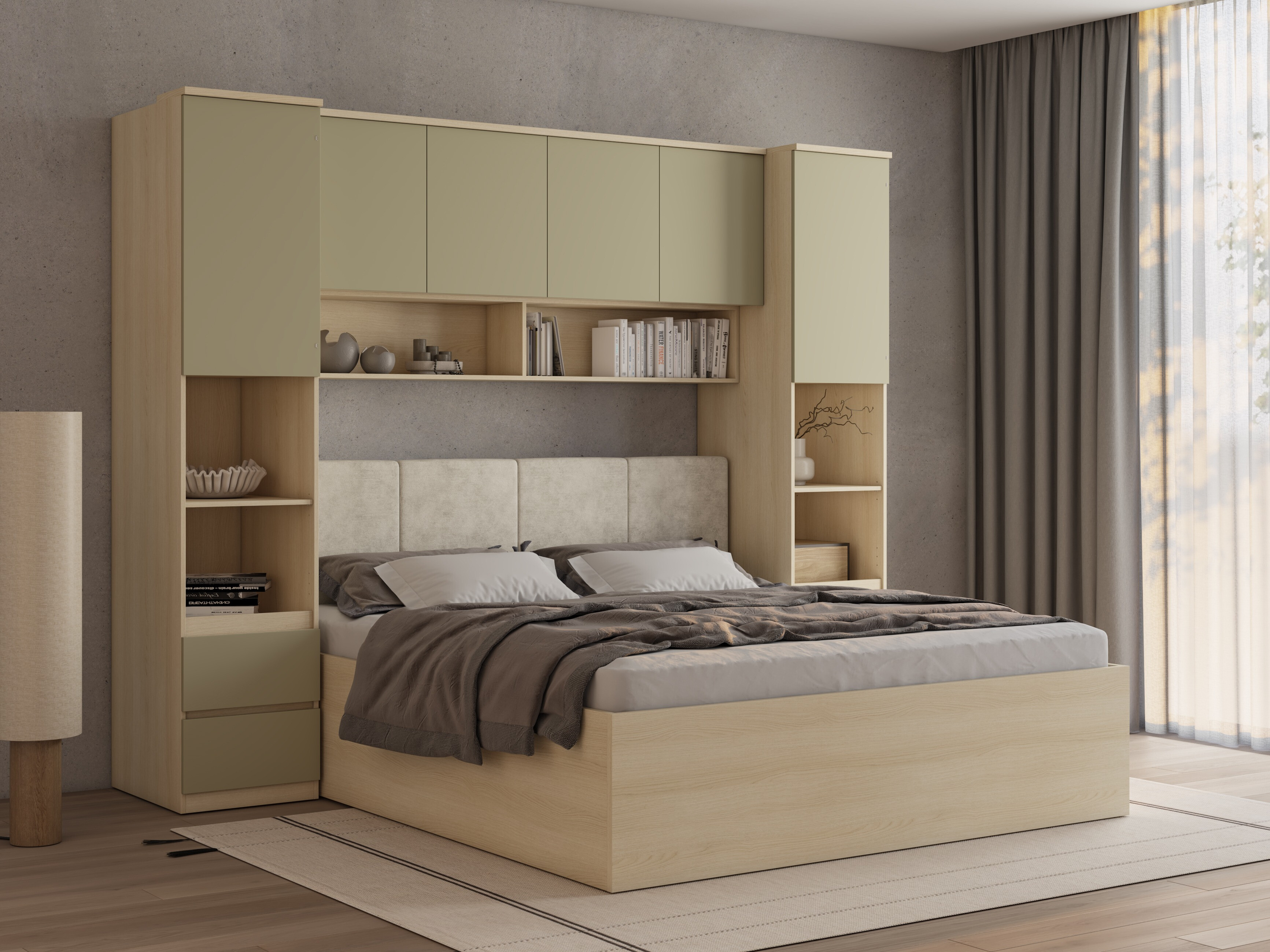 Set spavaća soba Nolcala 126 (Hrast + Eukaliptus)