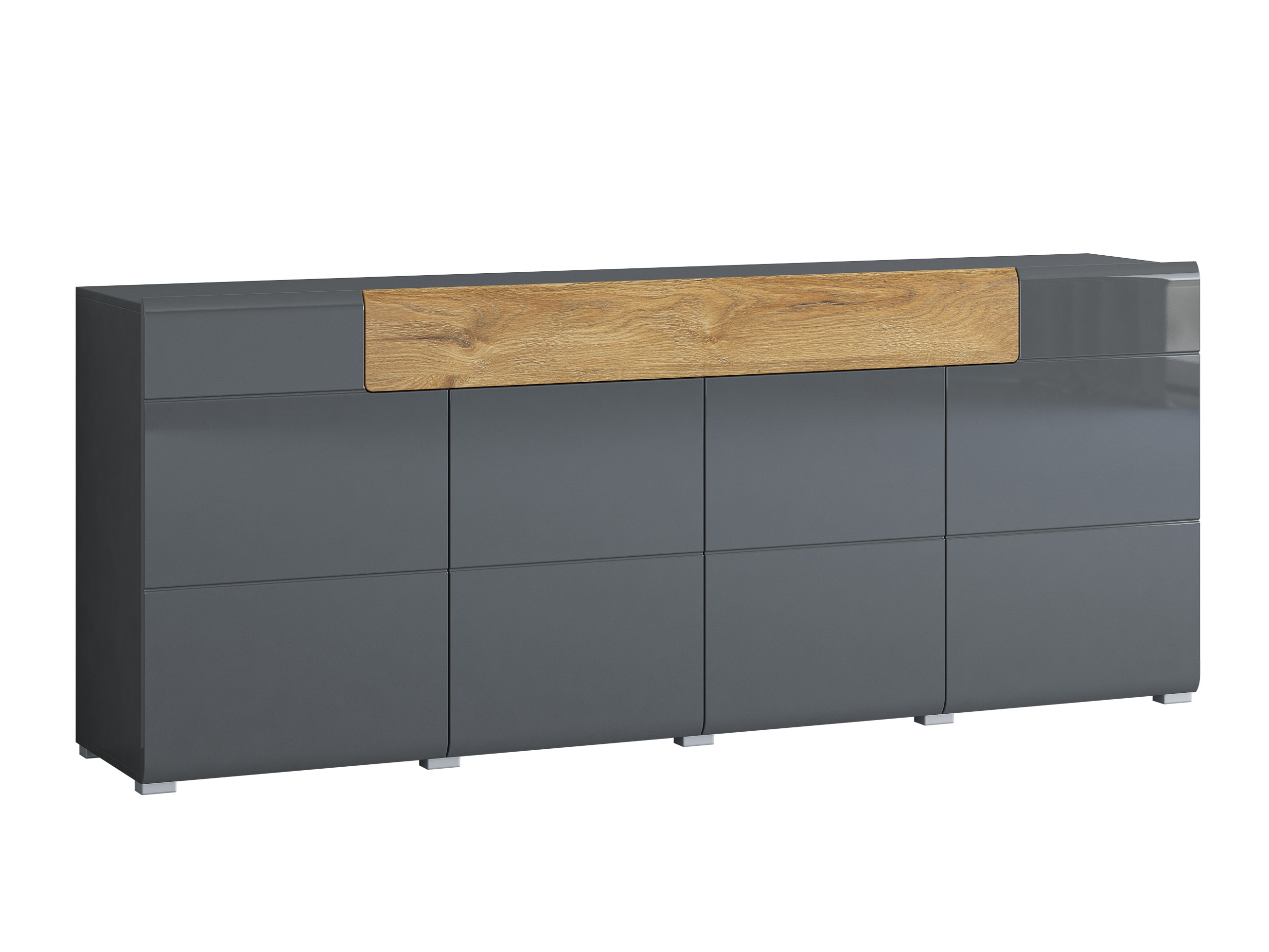 Komoda Torsone 102 (Antracit + Gloss antracit + Grandson hrast)