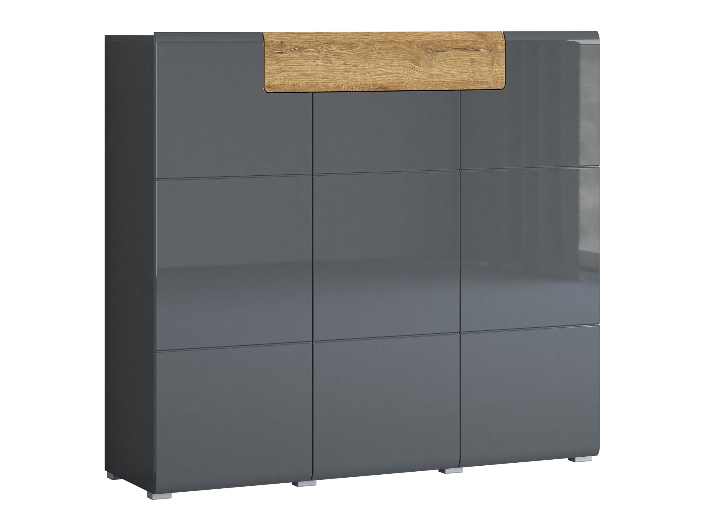 Komoda Torsone 112 (Antracit + Gloss antracit + Grandson hrast)
