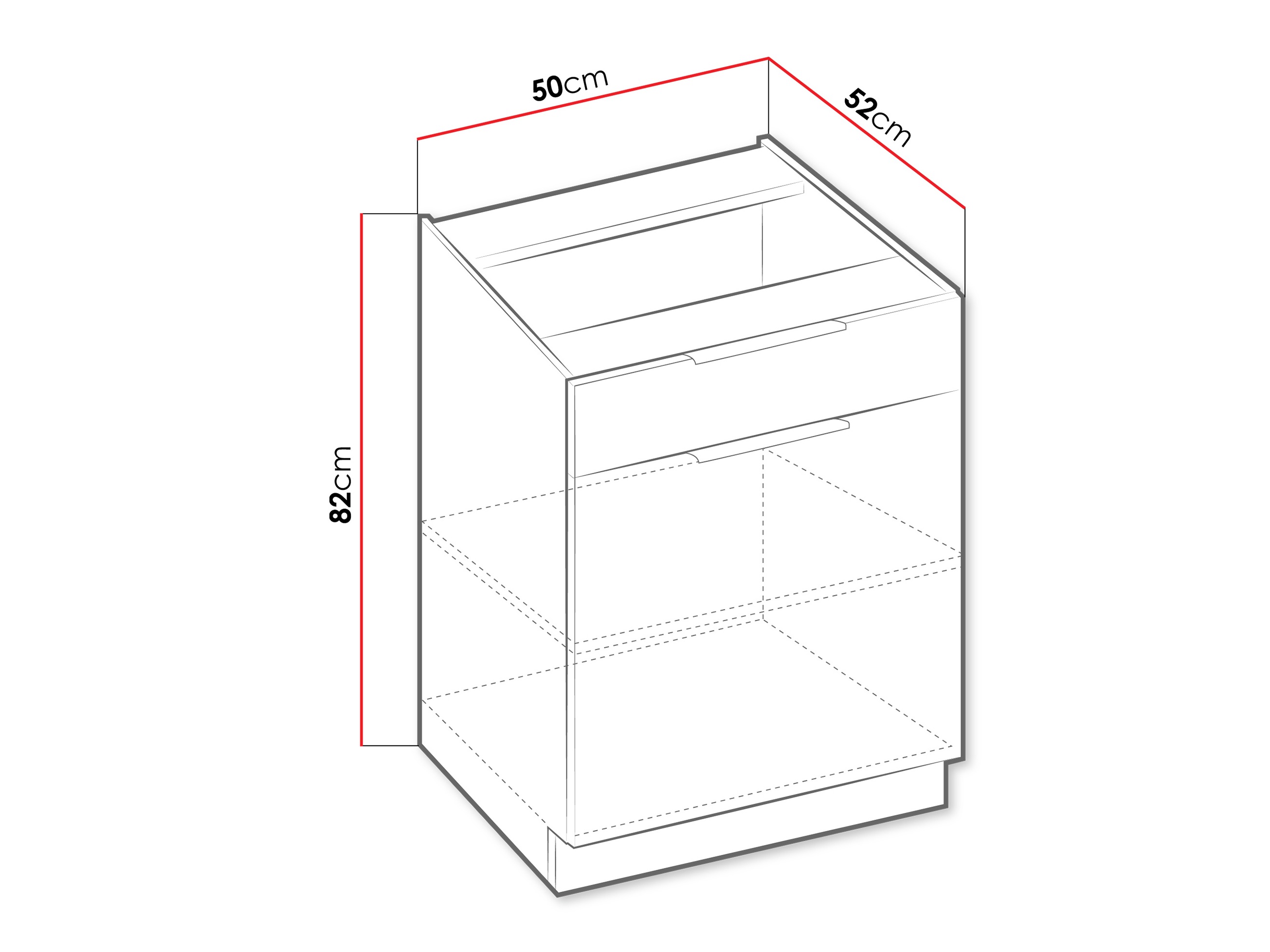 Modularni ormar sa fiokom i vratima Sole 121