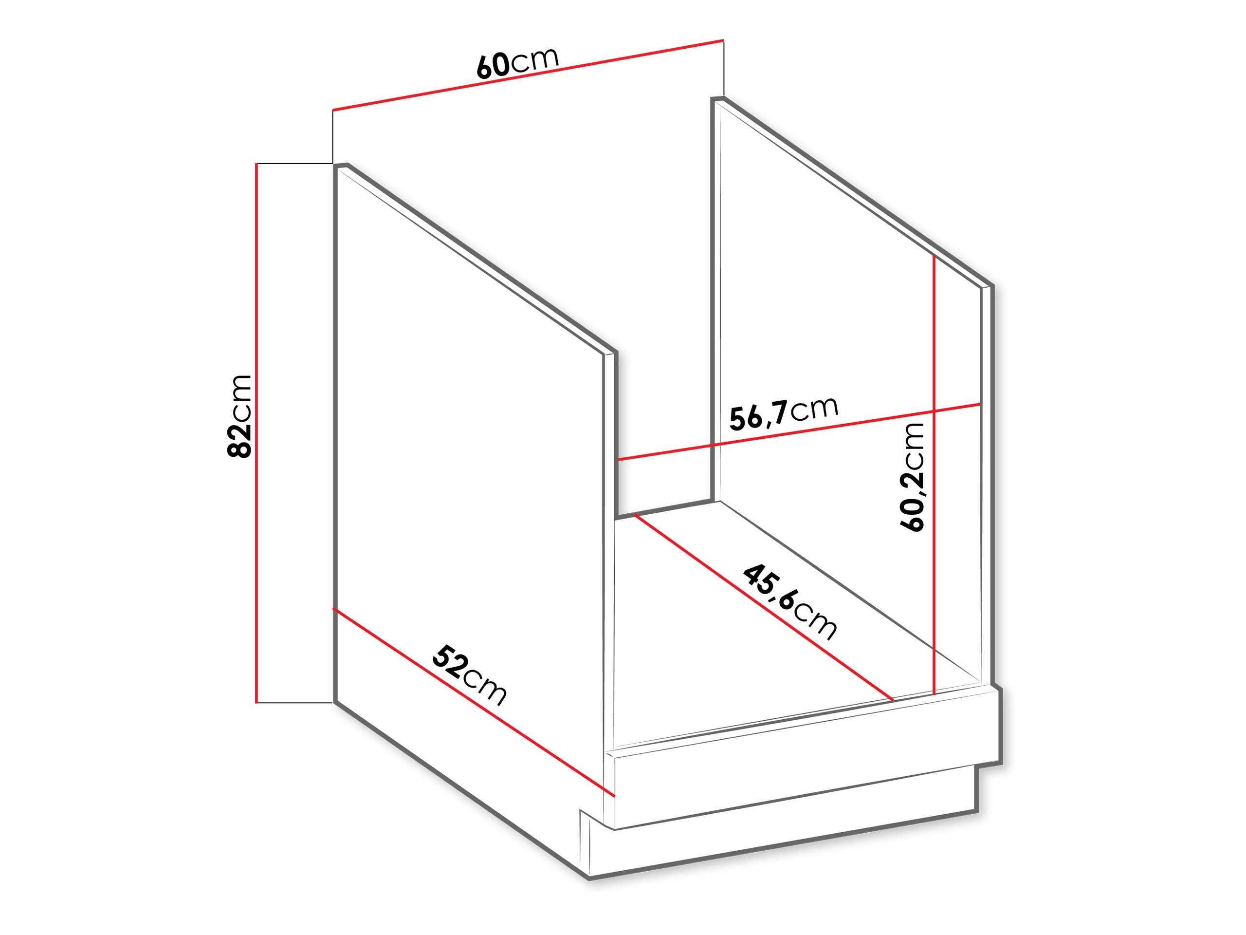 Modularni ormar za ugradne uređaje Sole 130
