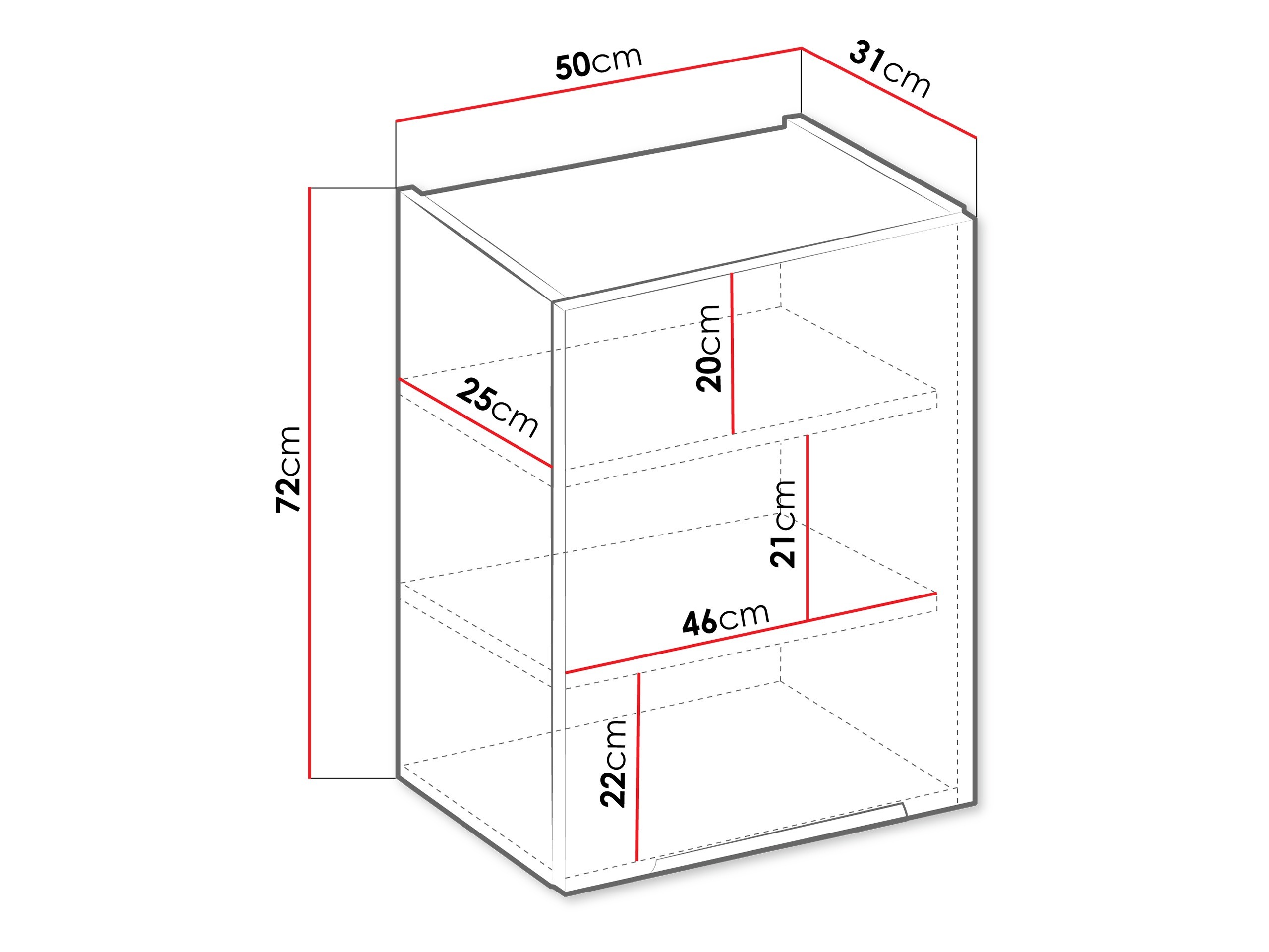 Modularni zidni ormarić Sole 122