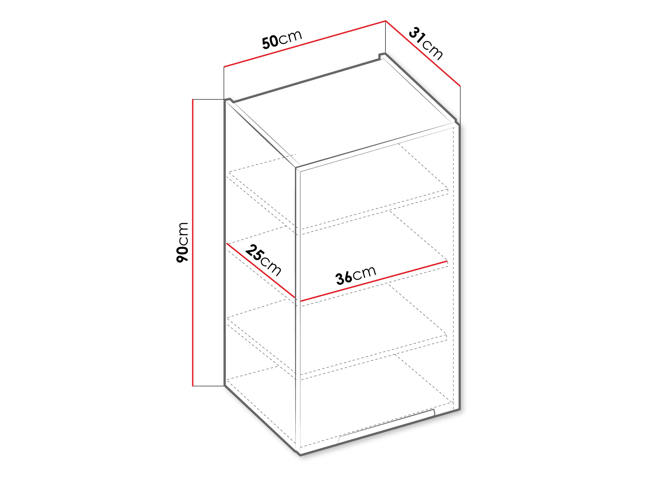 Modularni zidni ormarić Sole 123