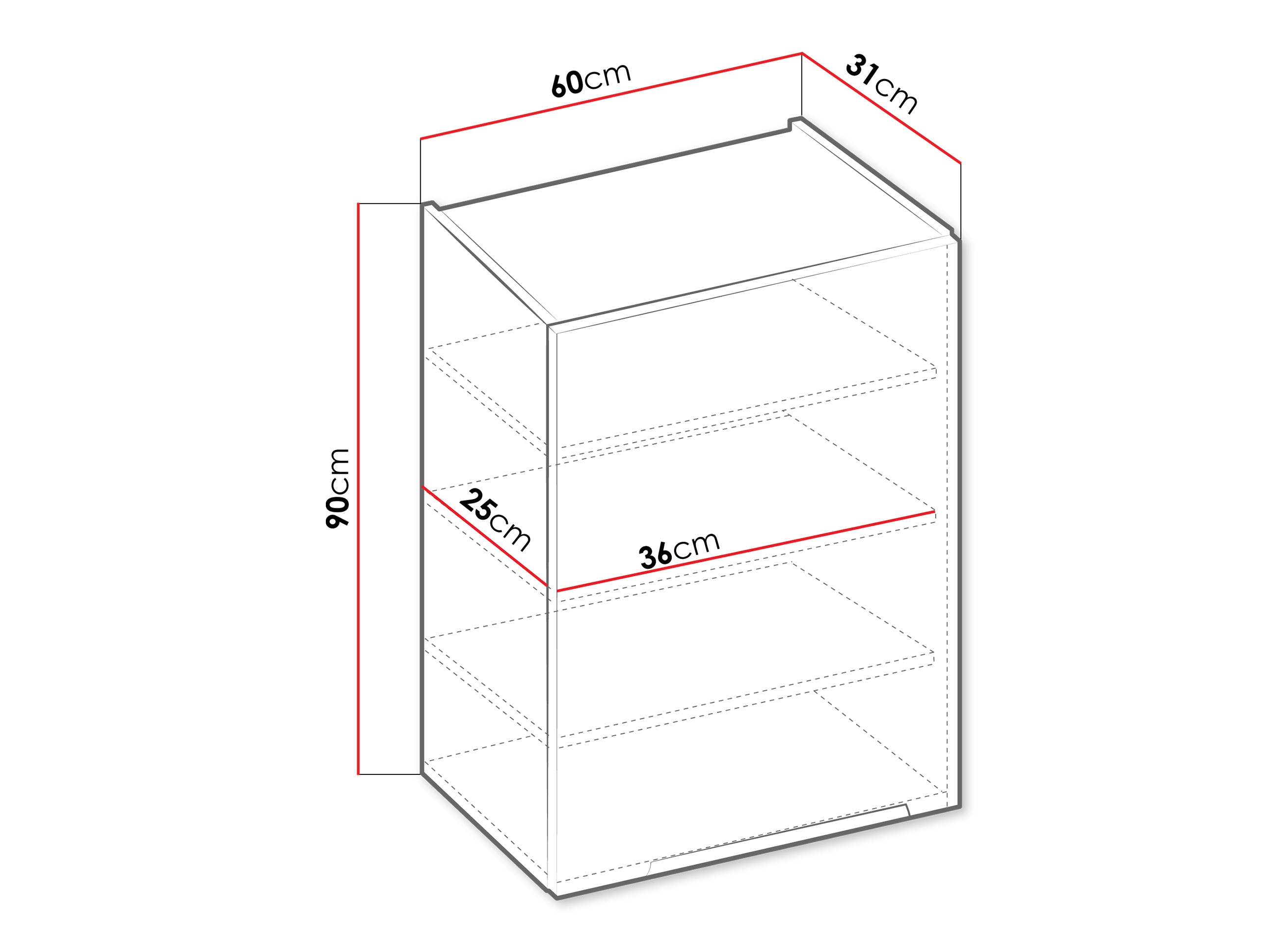 Modularni zidni ormarić Sole 137