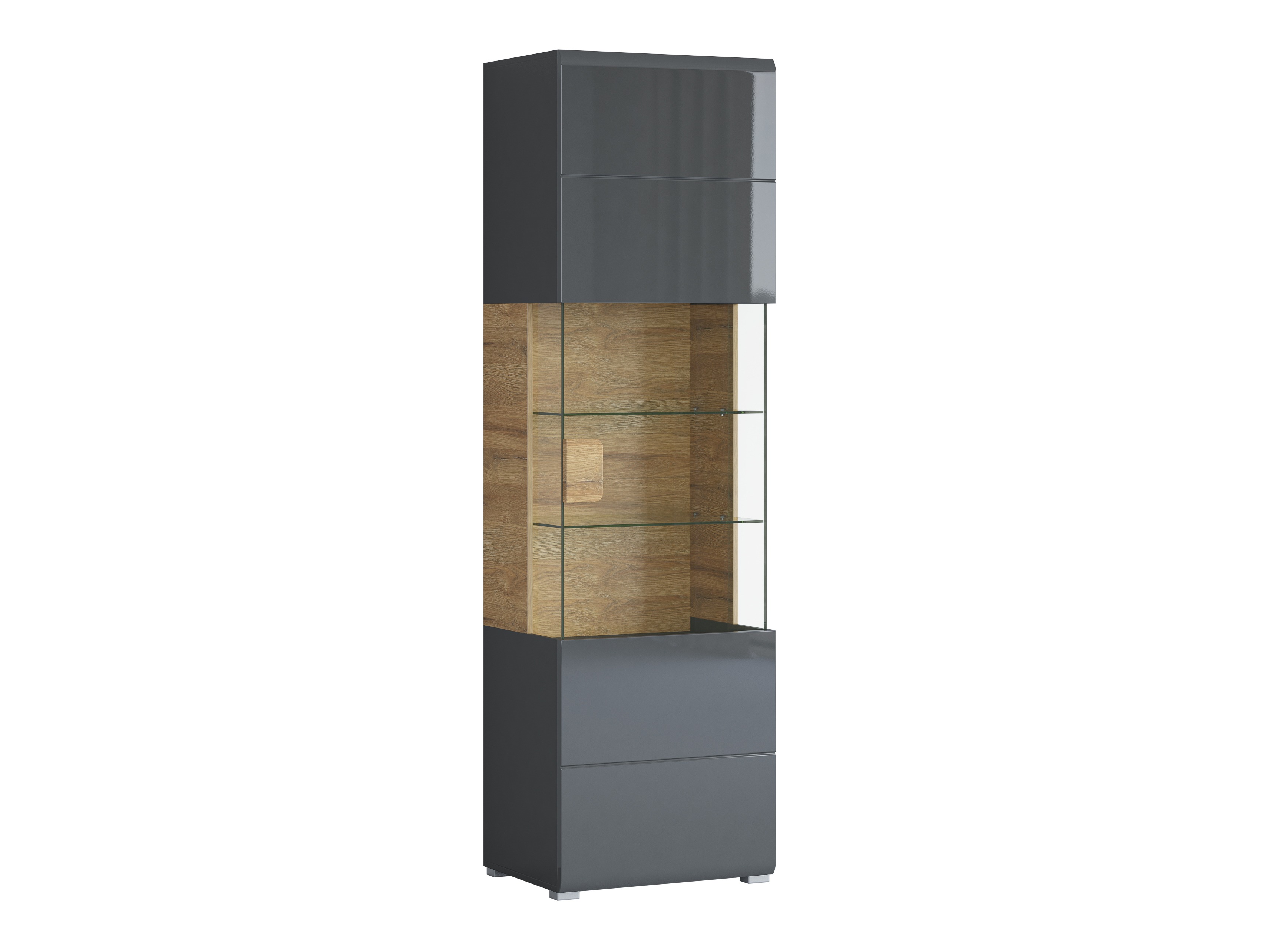 Polica Torsone 103 (Antracit + Gloss antracit + Grandson hrast)