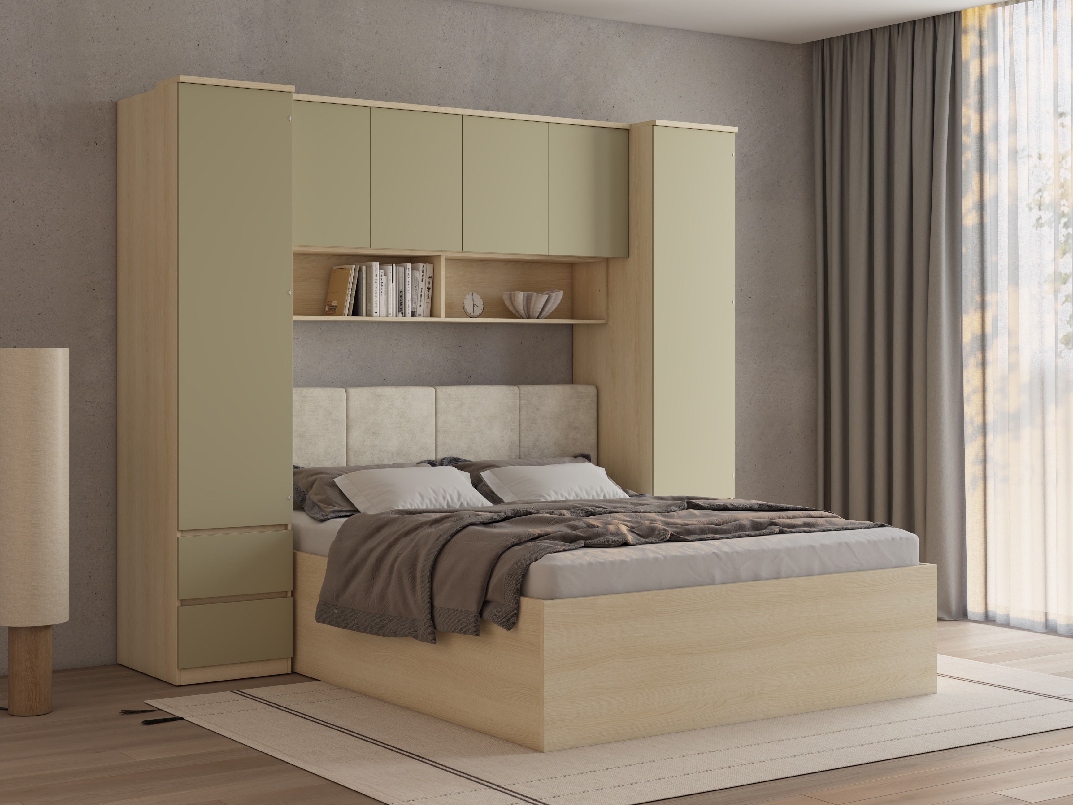 Set spavaća soba Nolcala 125 (Hrast + Eukaliptus)