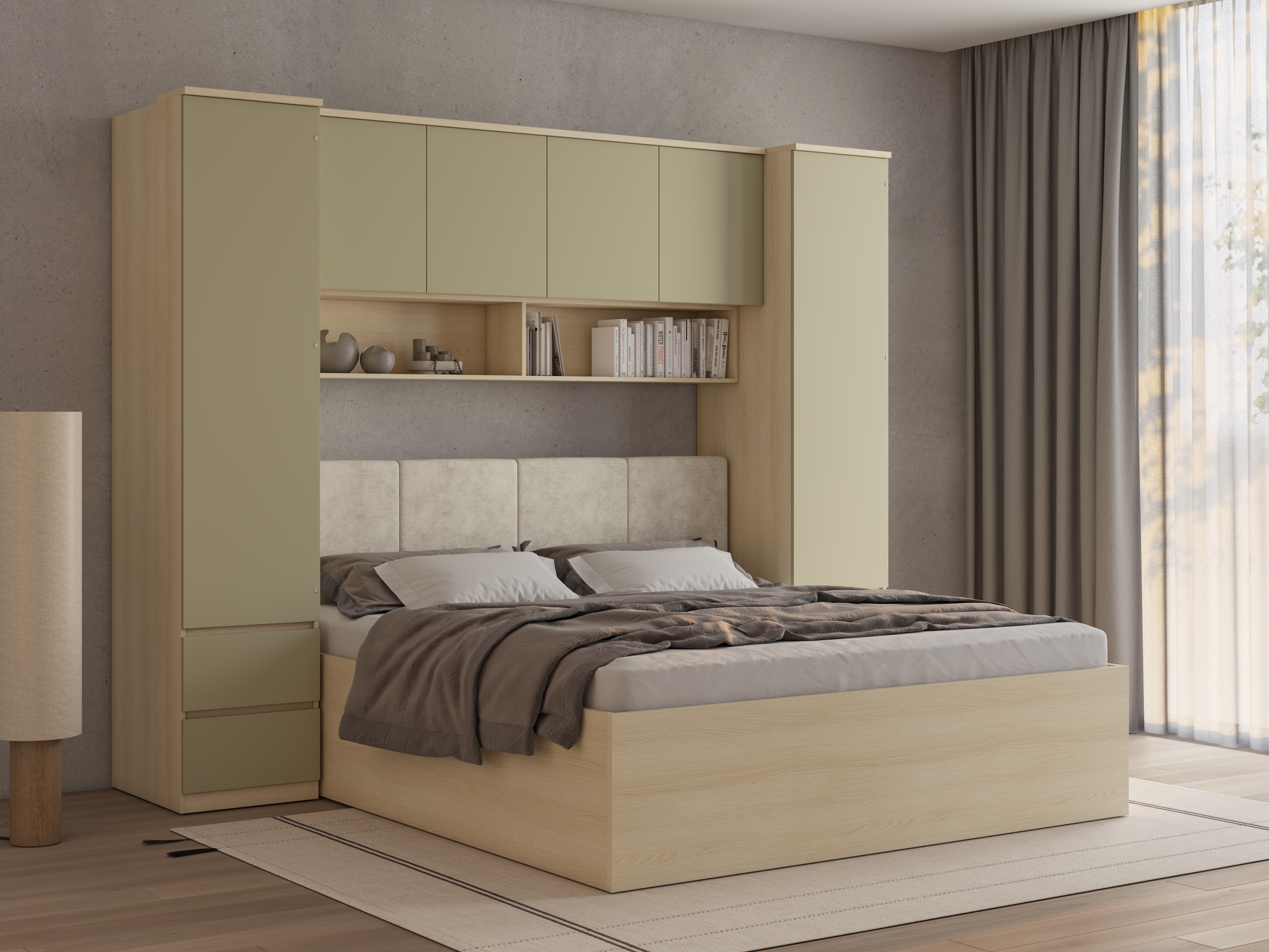 Set spavaća soba Nolcala 125 (Hrast + Eukaliptus)