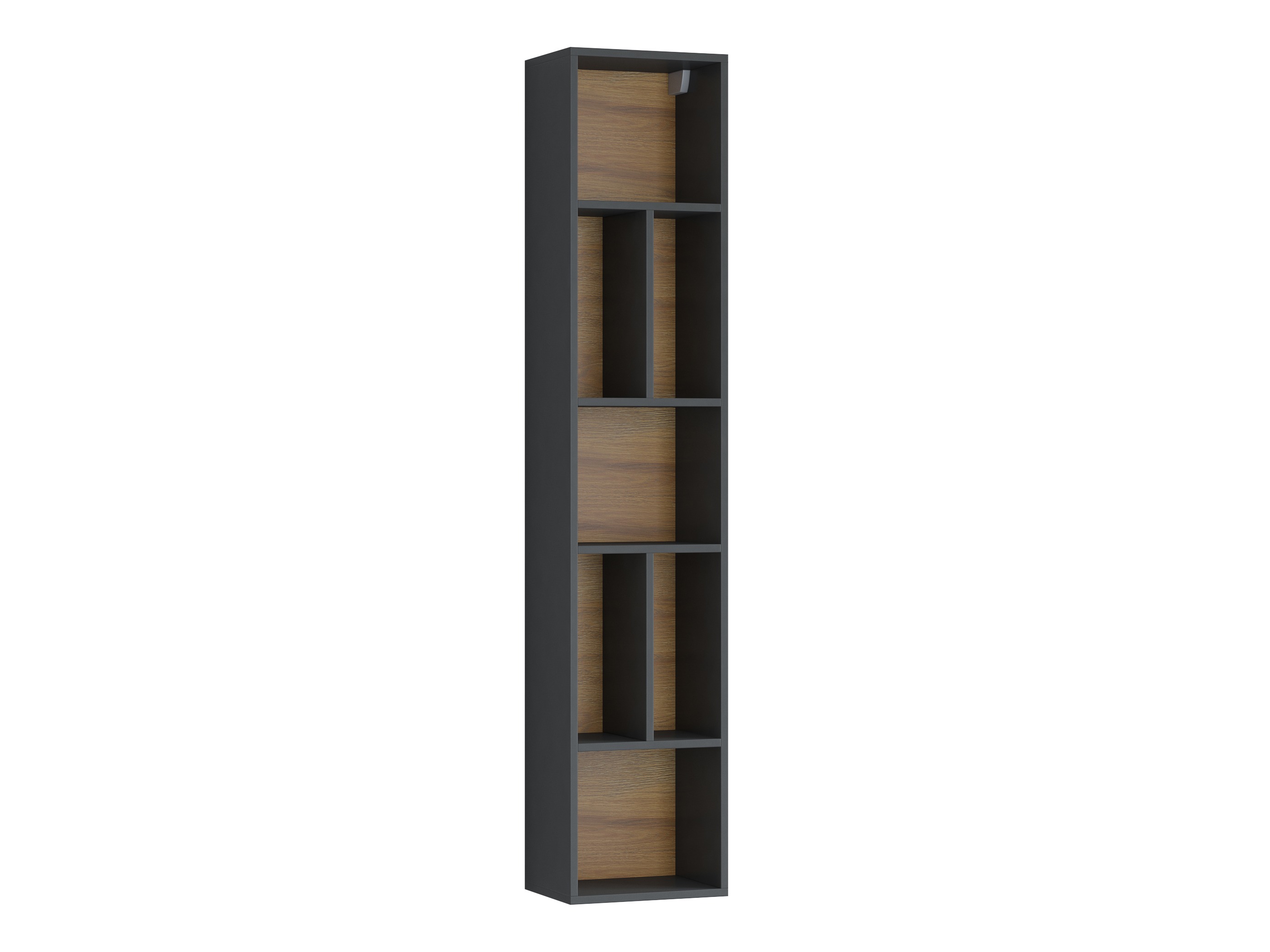 Zidna polica Torsone 106 (Antracit + Gloss antracit + Grandson hrast)