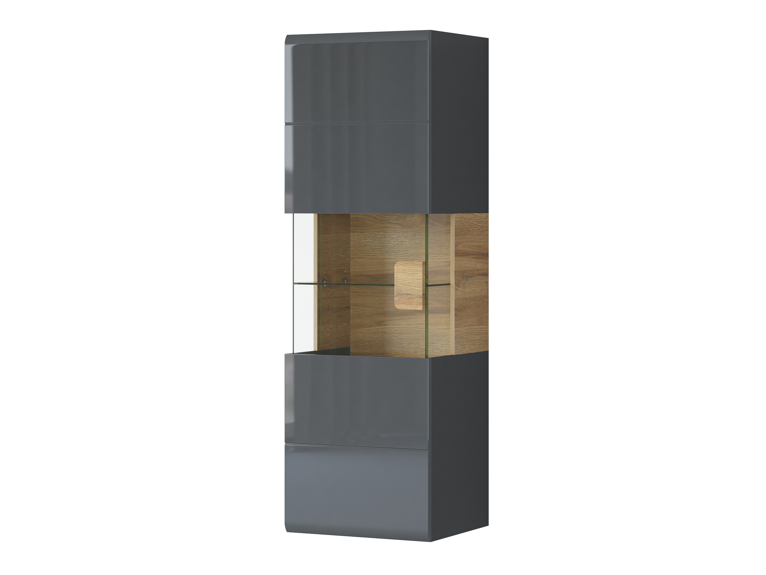 Zidna polica Torsone 109 (Antracit + Gloss antracit + Grandson hrast)