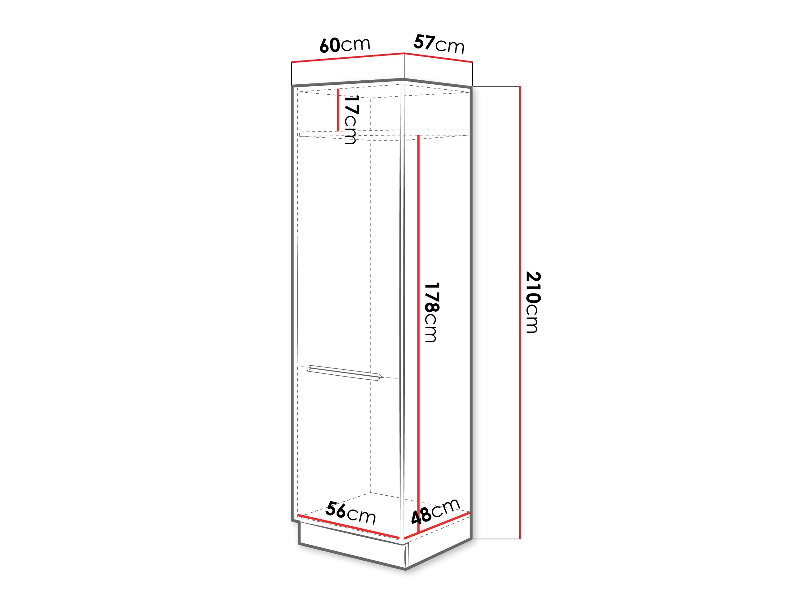 Modularni ormar za ugradne uređaje Sole 138