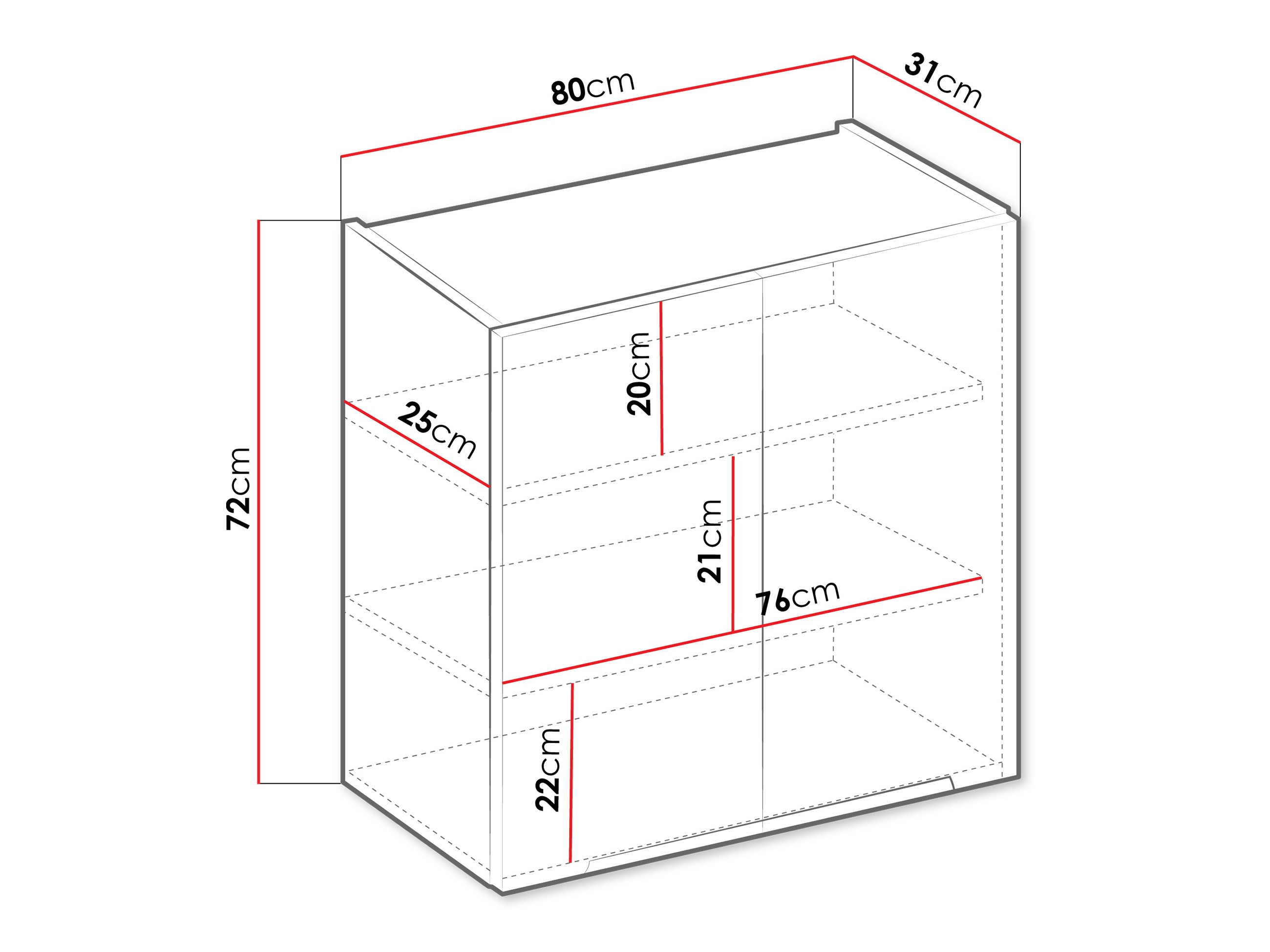 Modularni zidni ormarić Sole 148