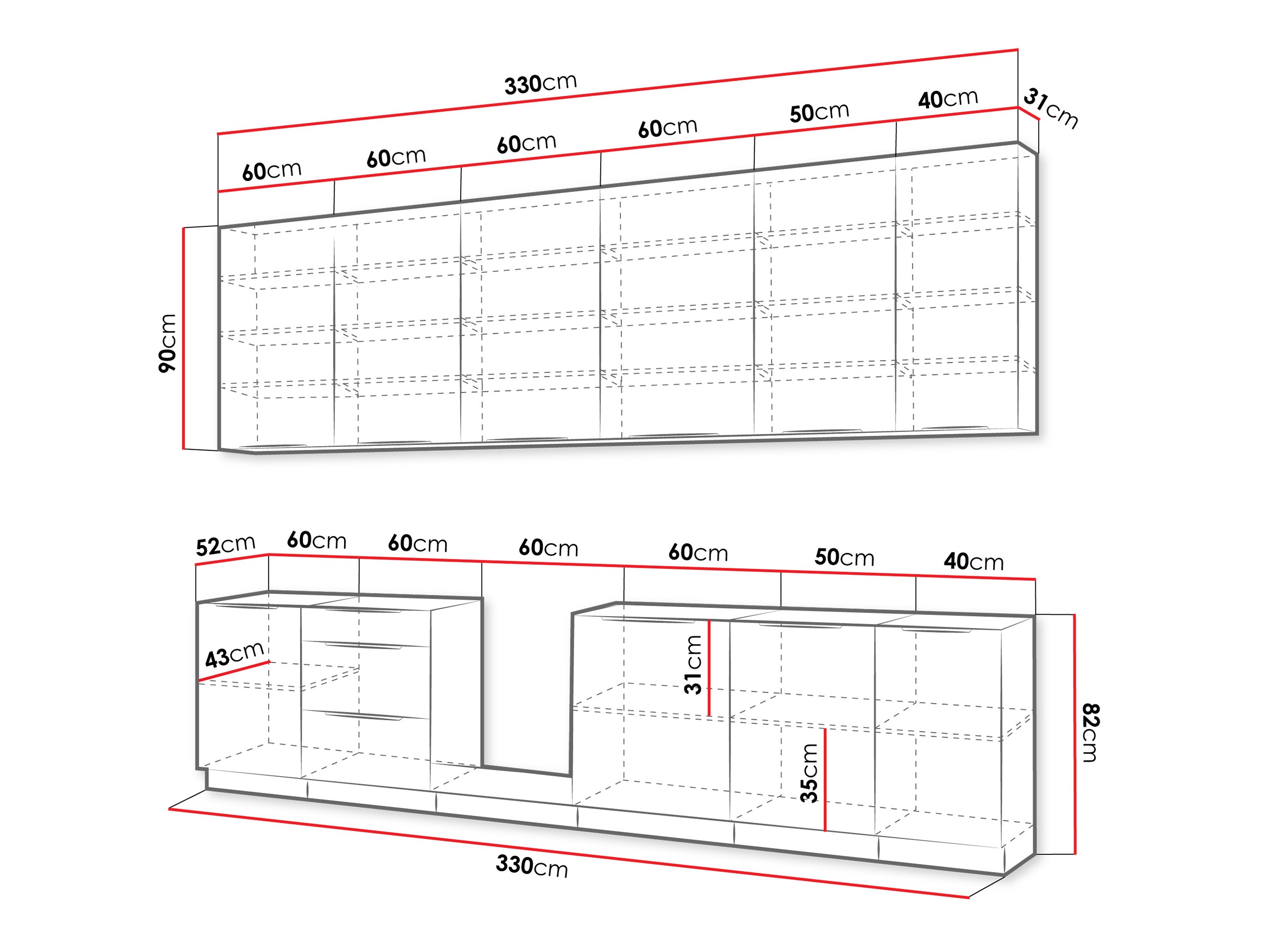 Modularni kuhinjski set Sole 159