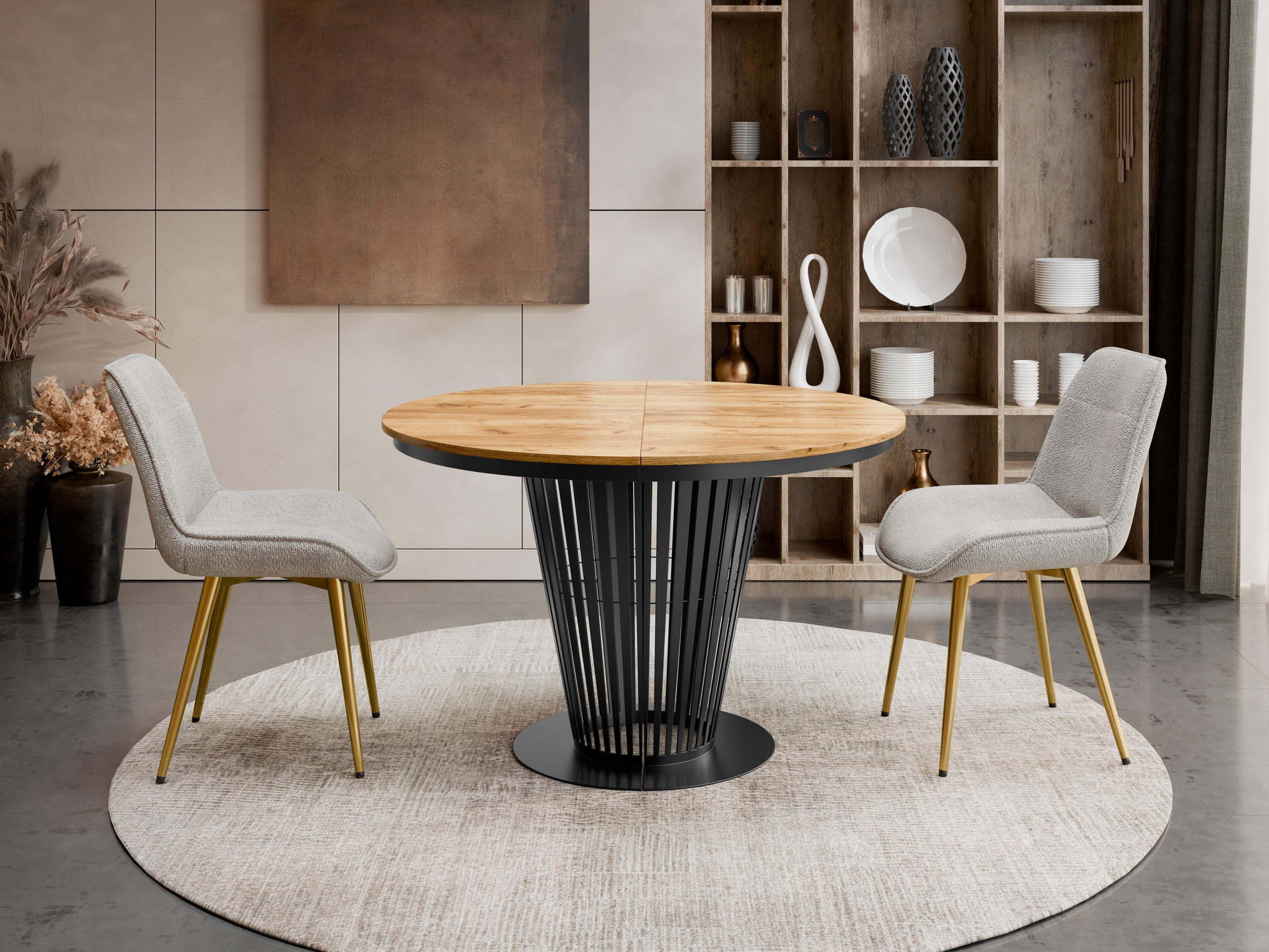 Sklopivi sto Miami 413 (Crno + Craft hrast)