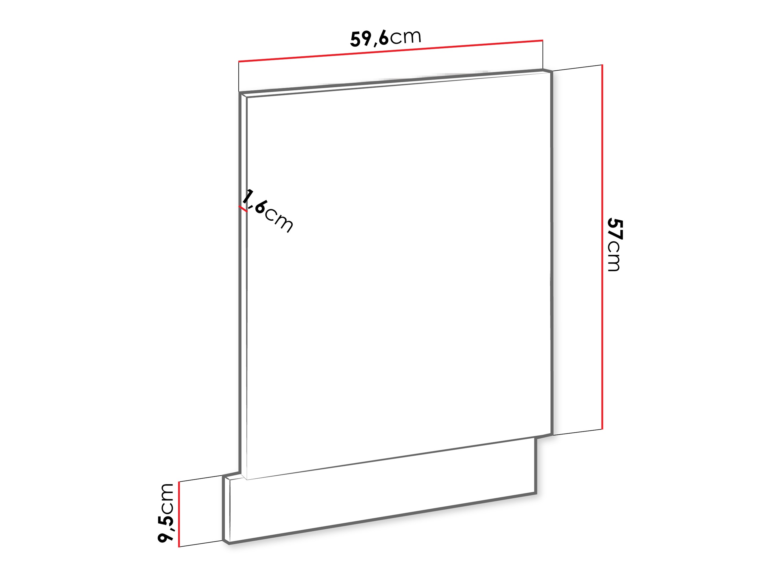 Vrata mašine za pranje posuđa Sole 155