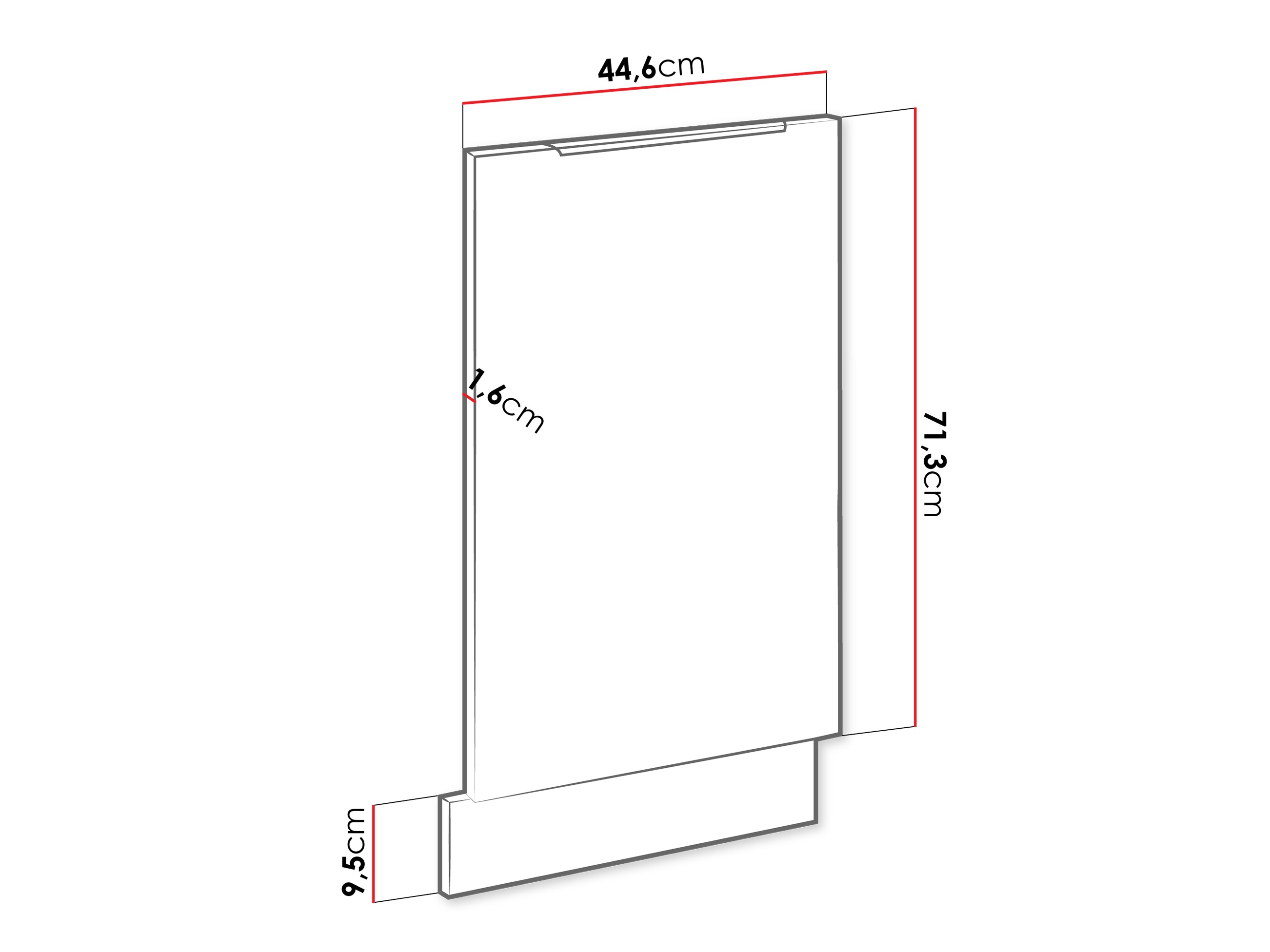 Vrata mašine za pranje posuđa Sole 156