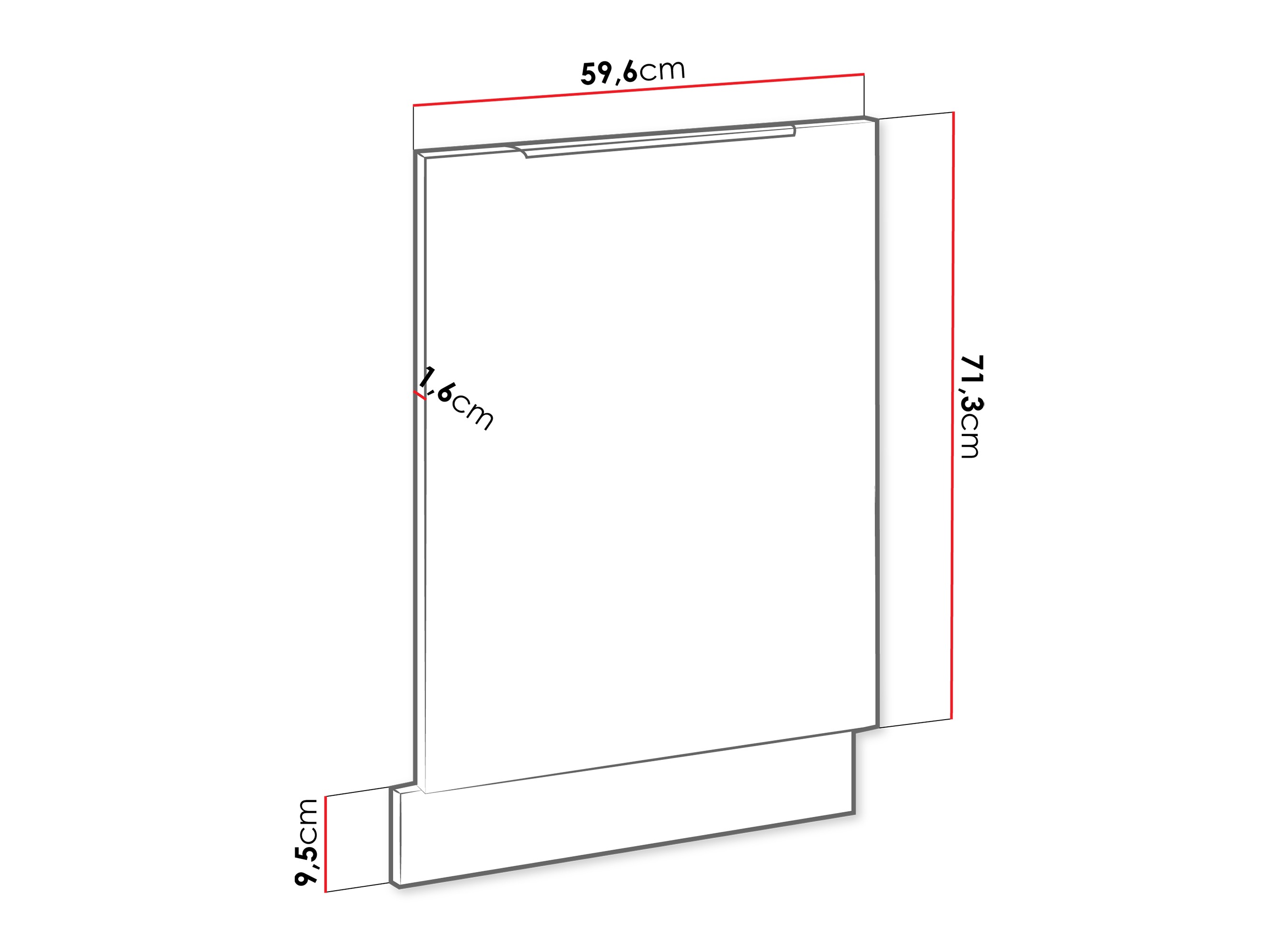 Vrata mašine za pranje posuđa Sole 157