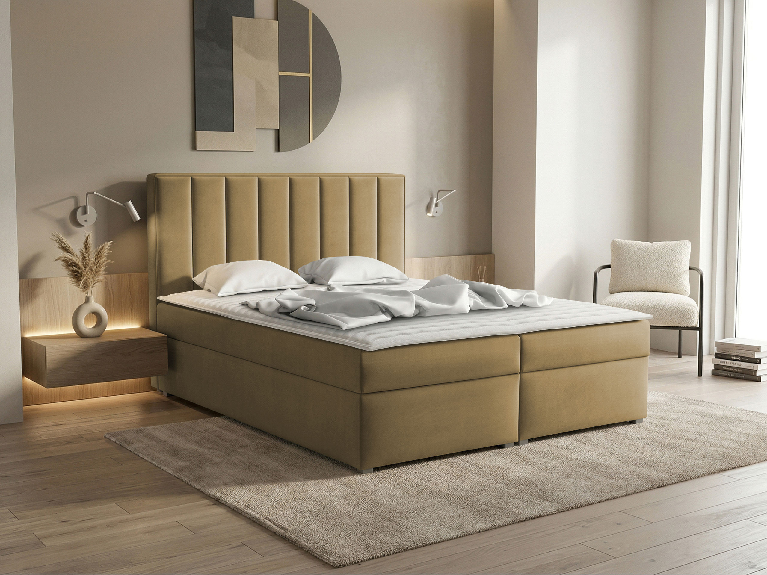 Boxspring krevet Pomona 116 (Magic somot 2206)