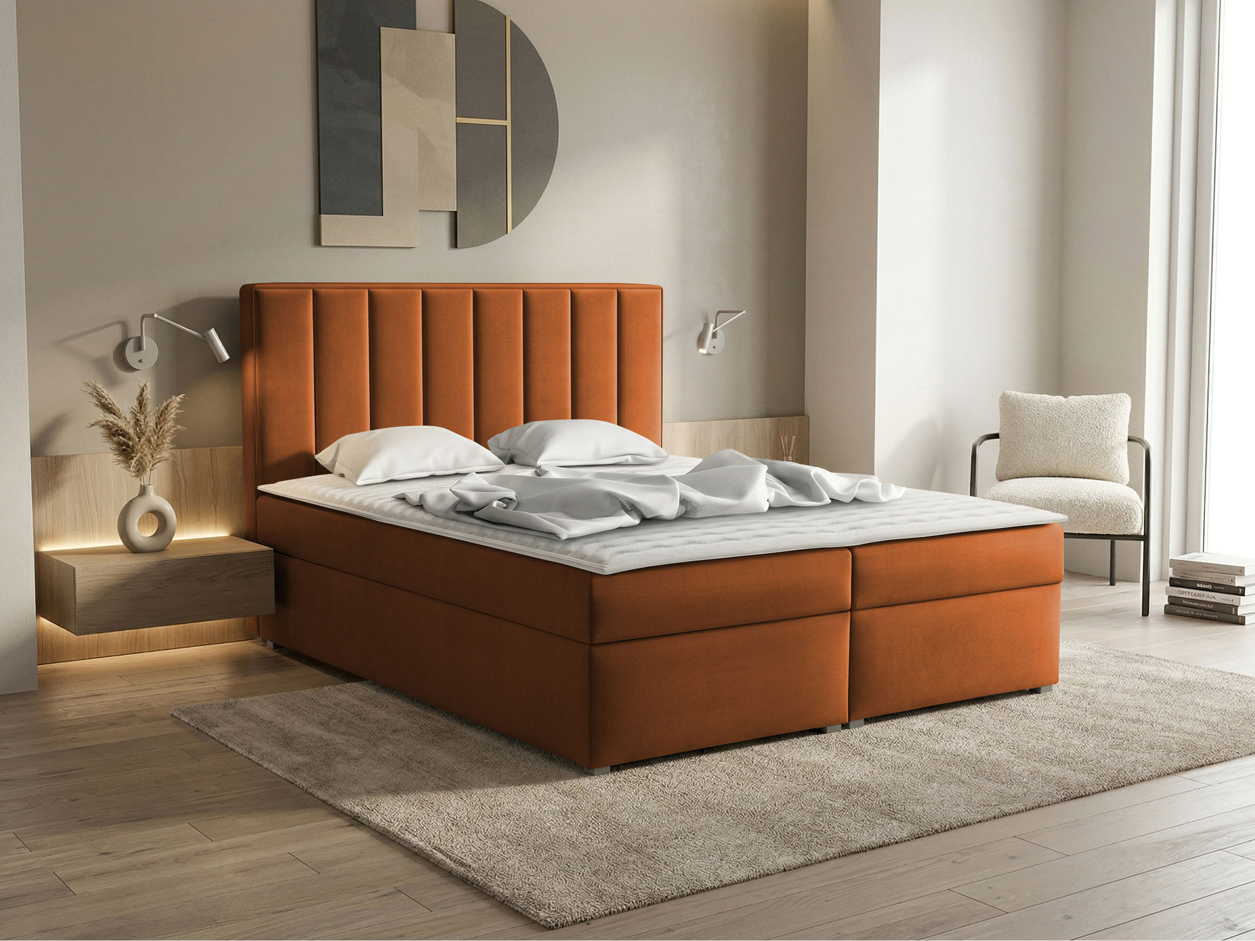 Boxspring krevet Pomona 116 (Magic somot 2213)