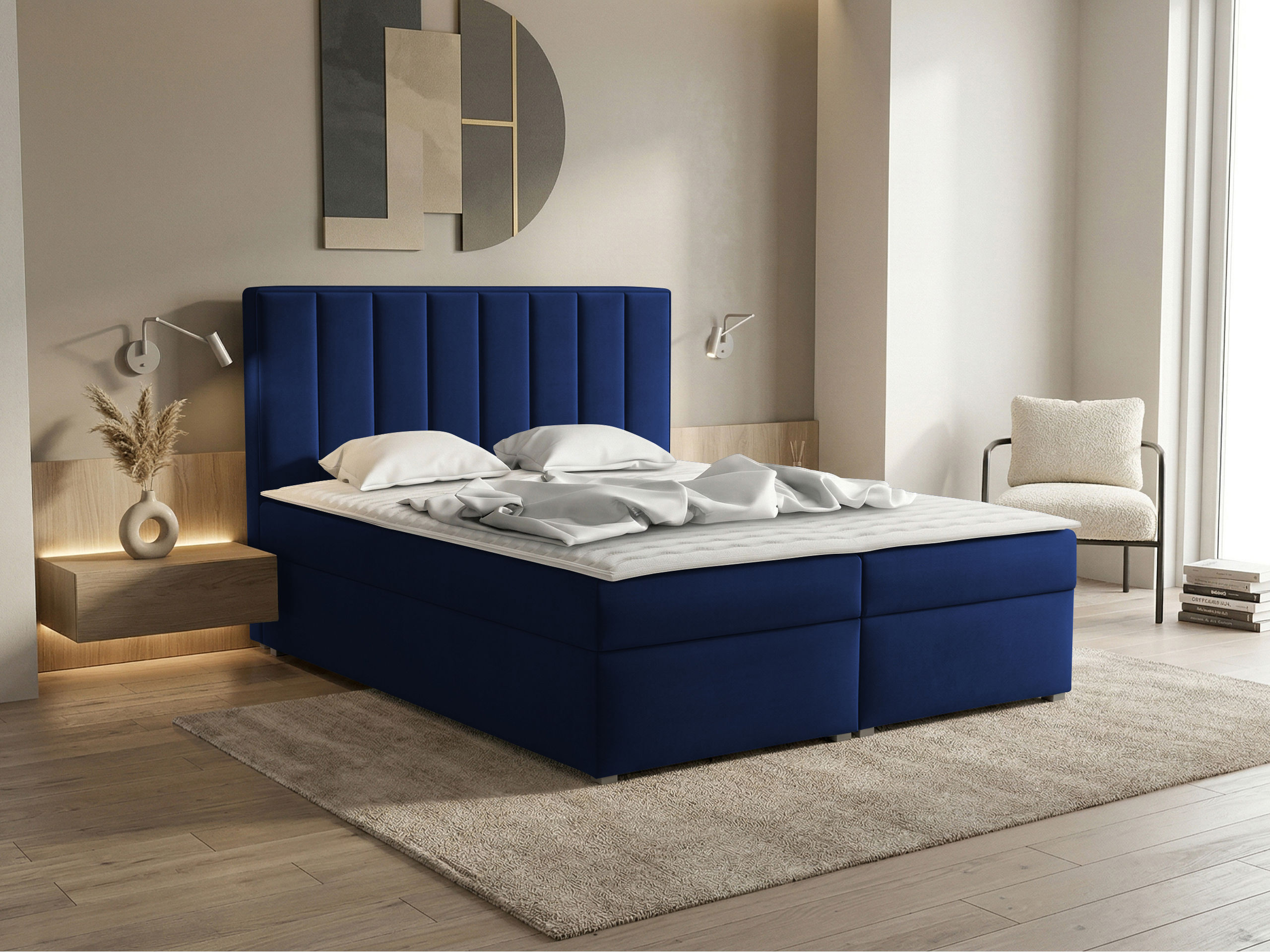 Boxspring krevet Pomona 116 (Magic somot 2216)