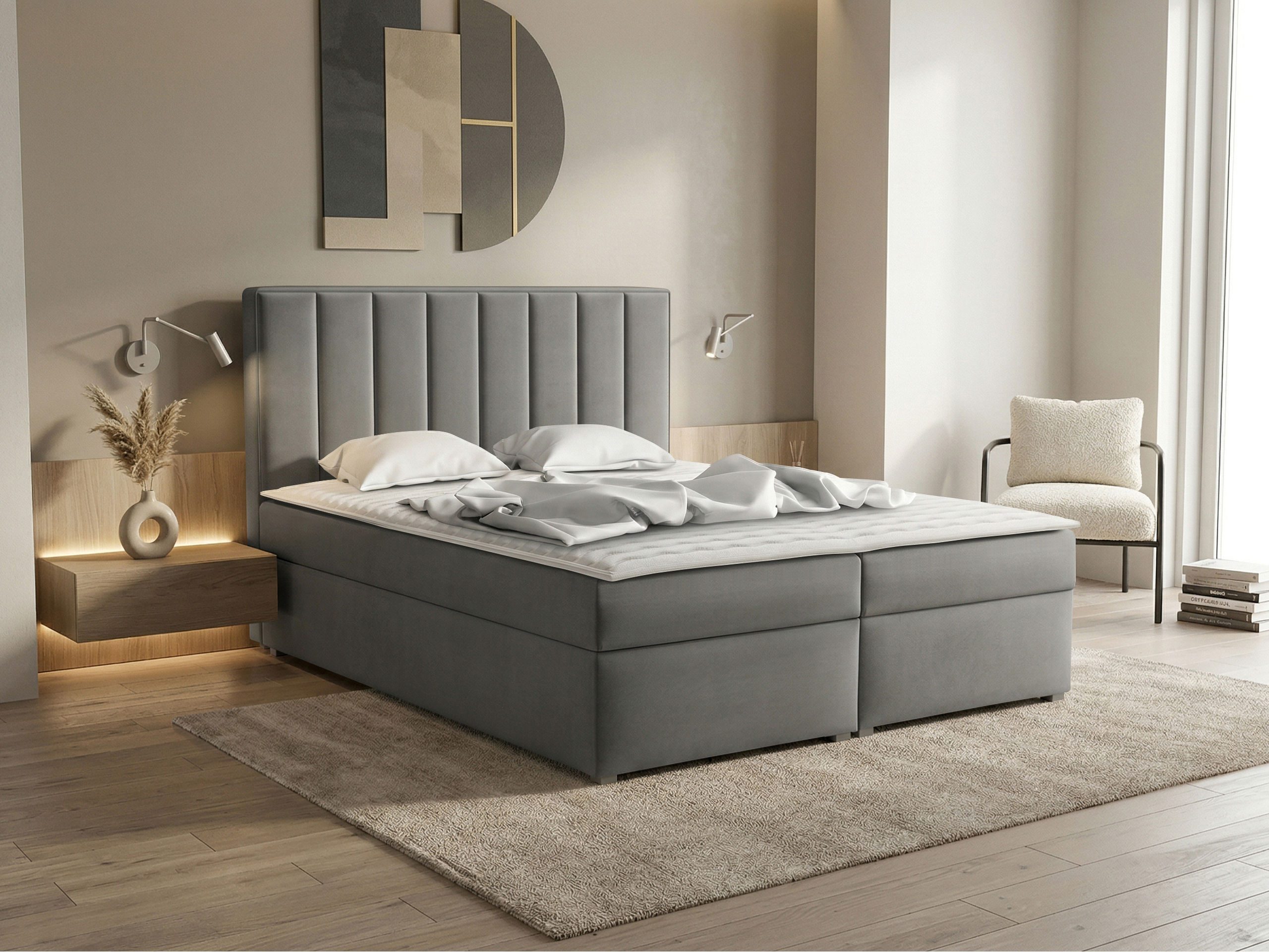 Boxspring krevet Pomona 116 (Magic somot 2217)