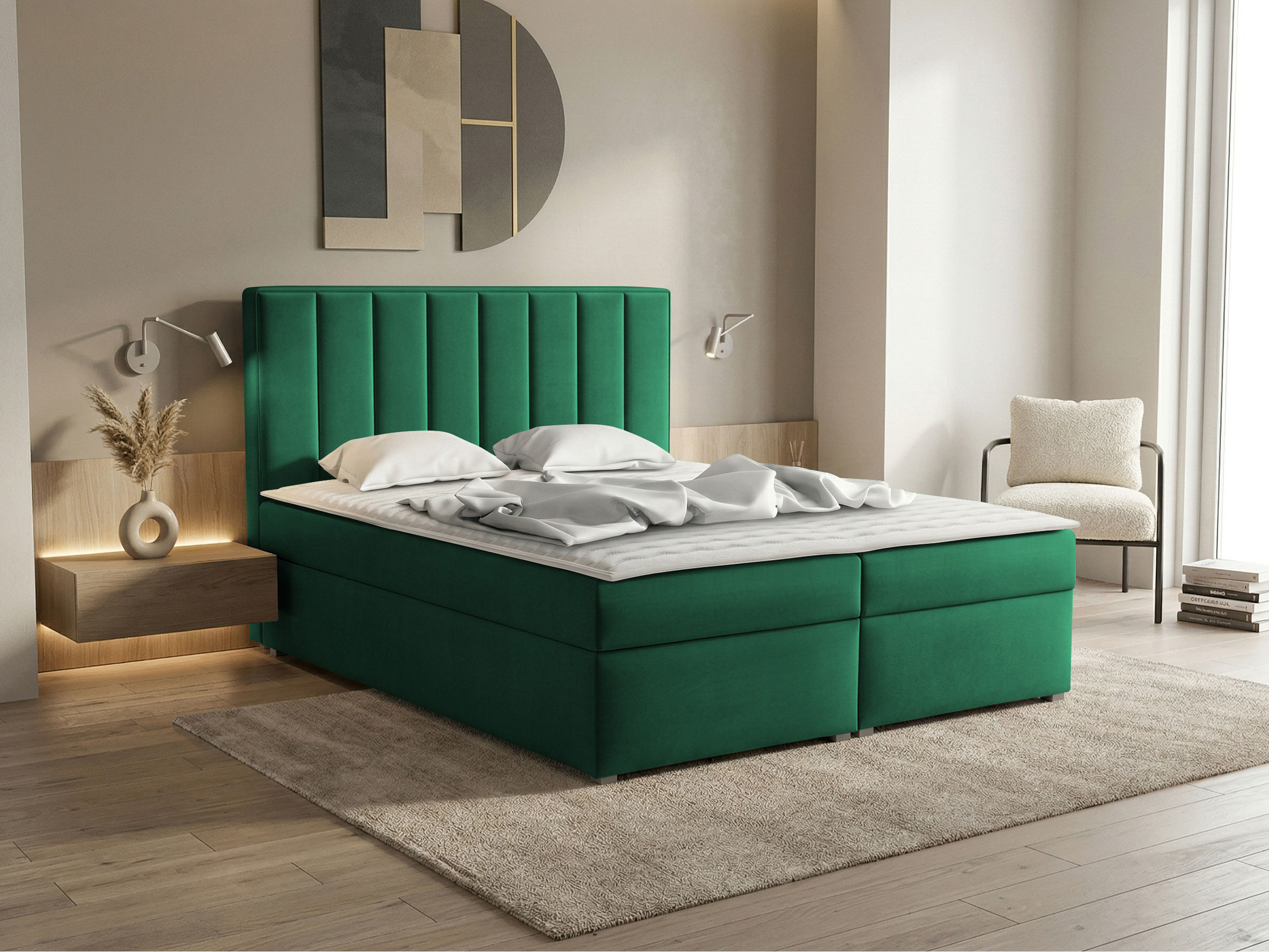 Boxspring krevet Pomona 116 (Magic somot 2225)