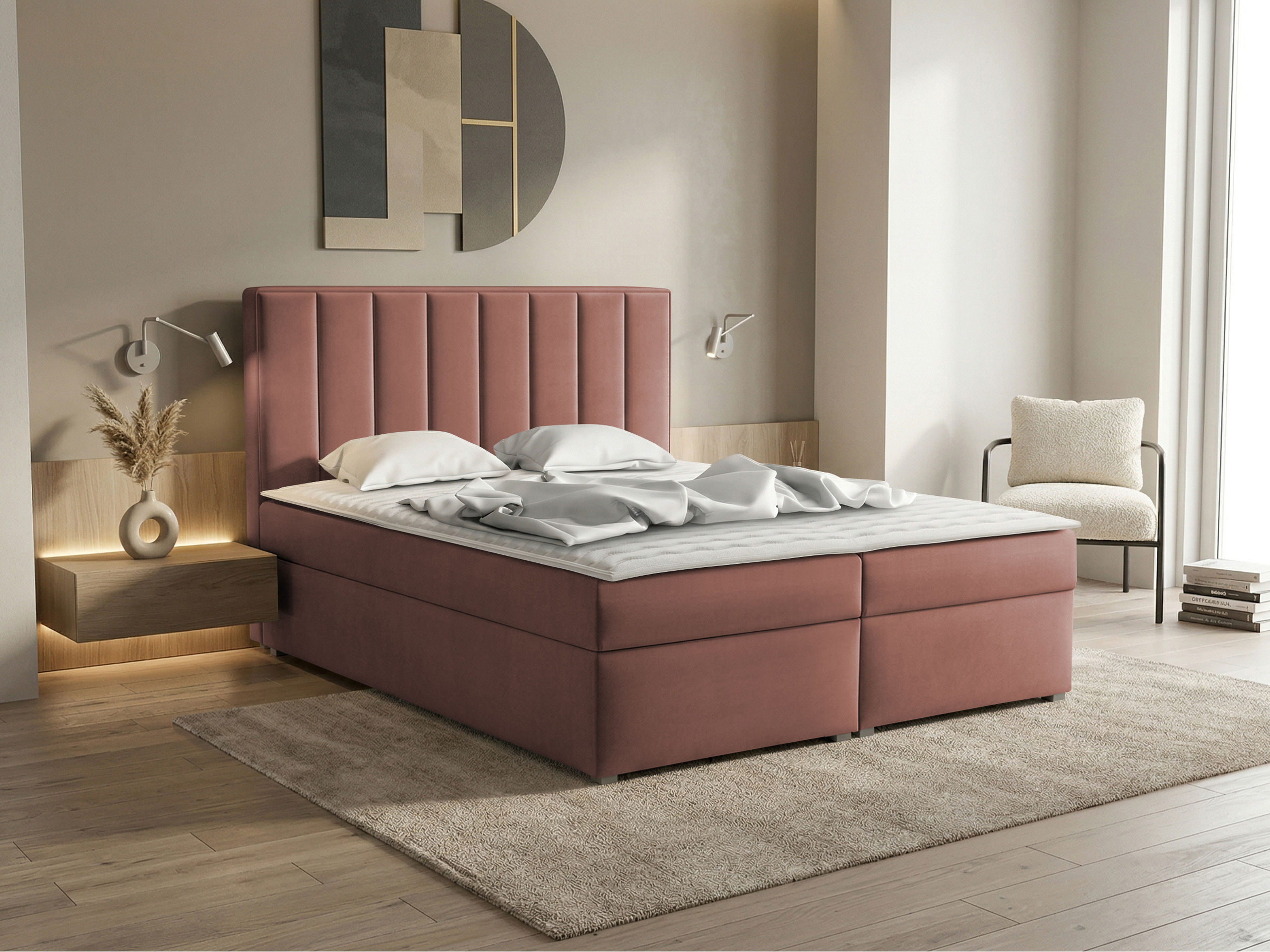 Boxspring krevet Pomona 116 (Magic somot 2258)