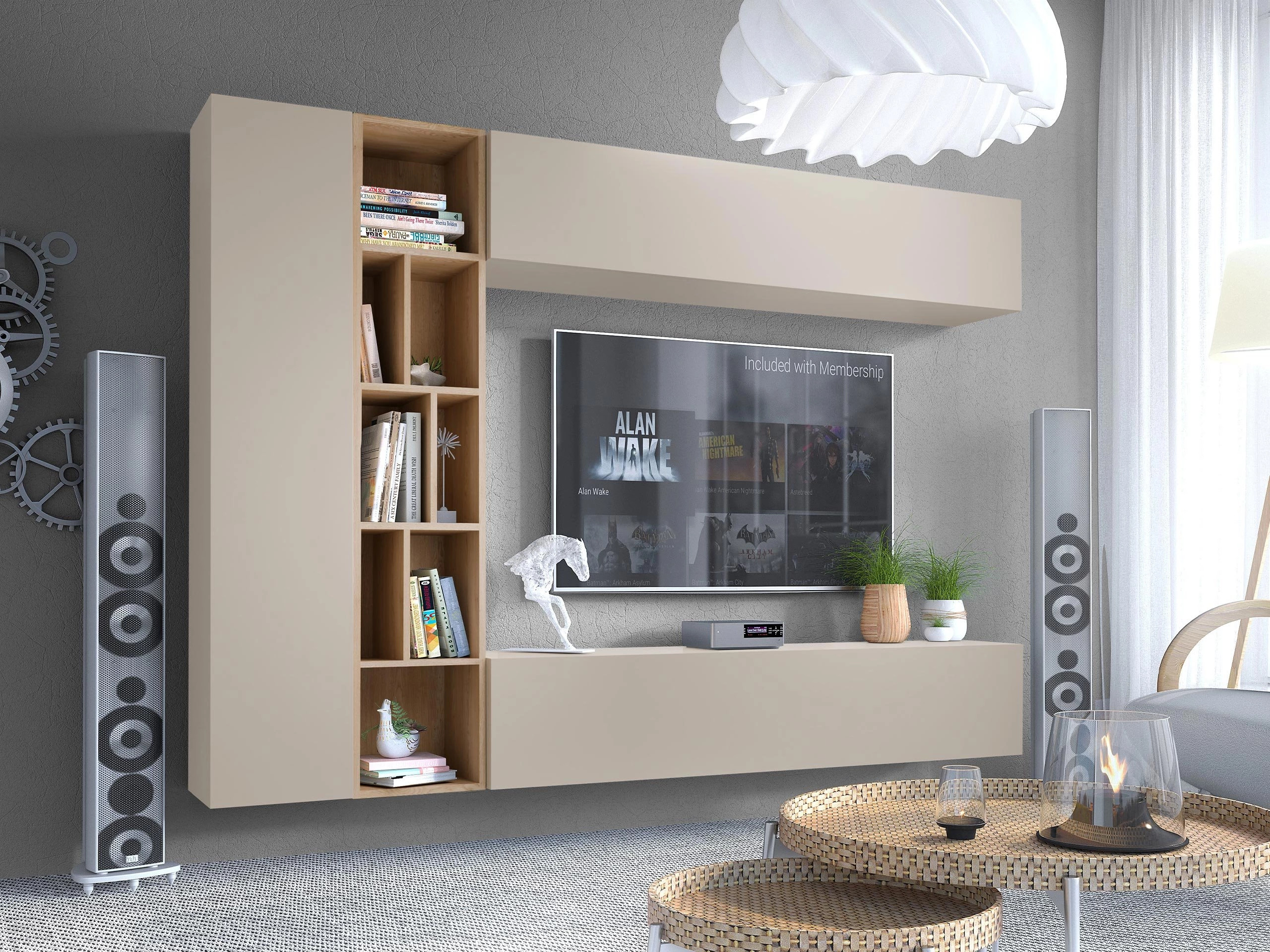 Set za dnevnu sobu Comfivo Natura (Kašmir + Artisan hrast)