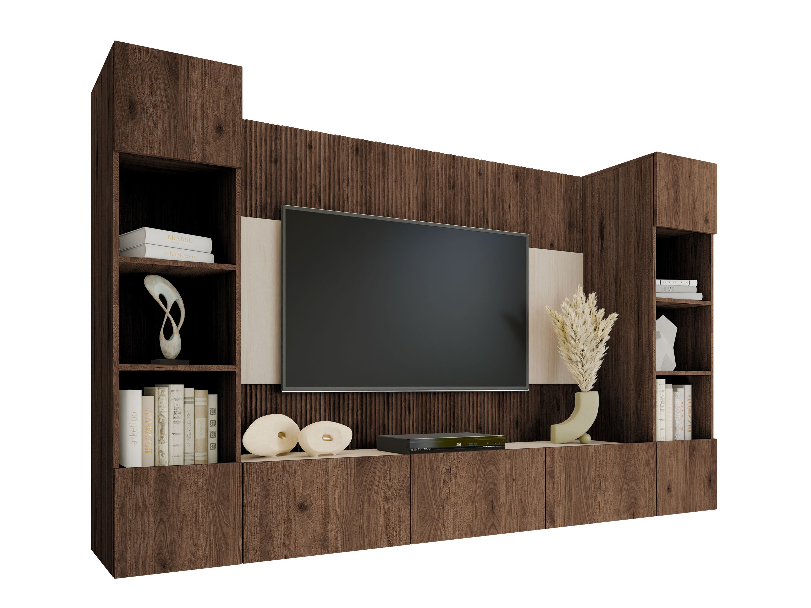 Set za dnevnu sobu Comfivo Salix I (Orah + Svetlo Travertine)